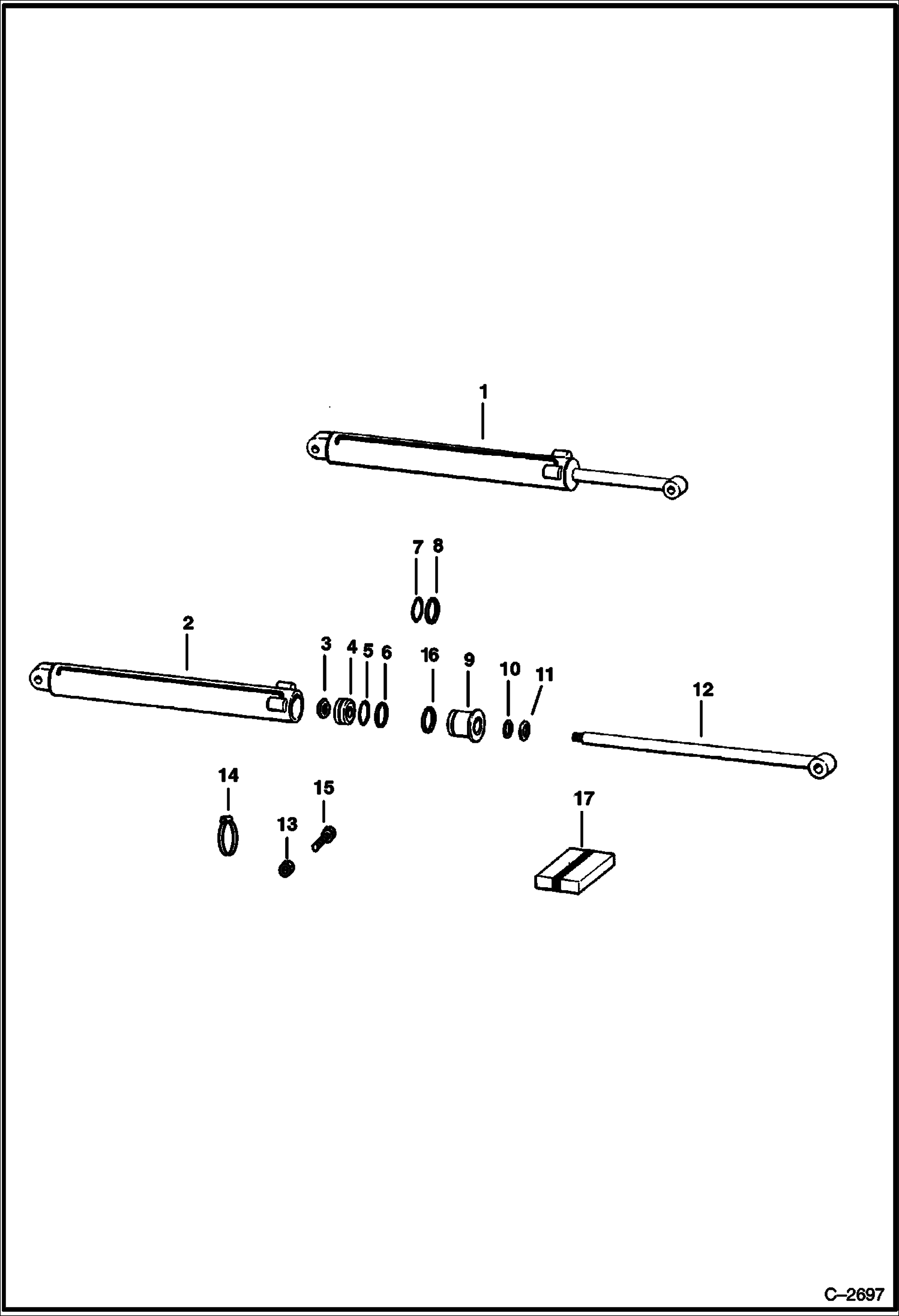 Схема запчастей Bobcat Articulated Loaders - LIFT CYLINDER HYDRAULIC SYSTEM