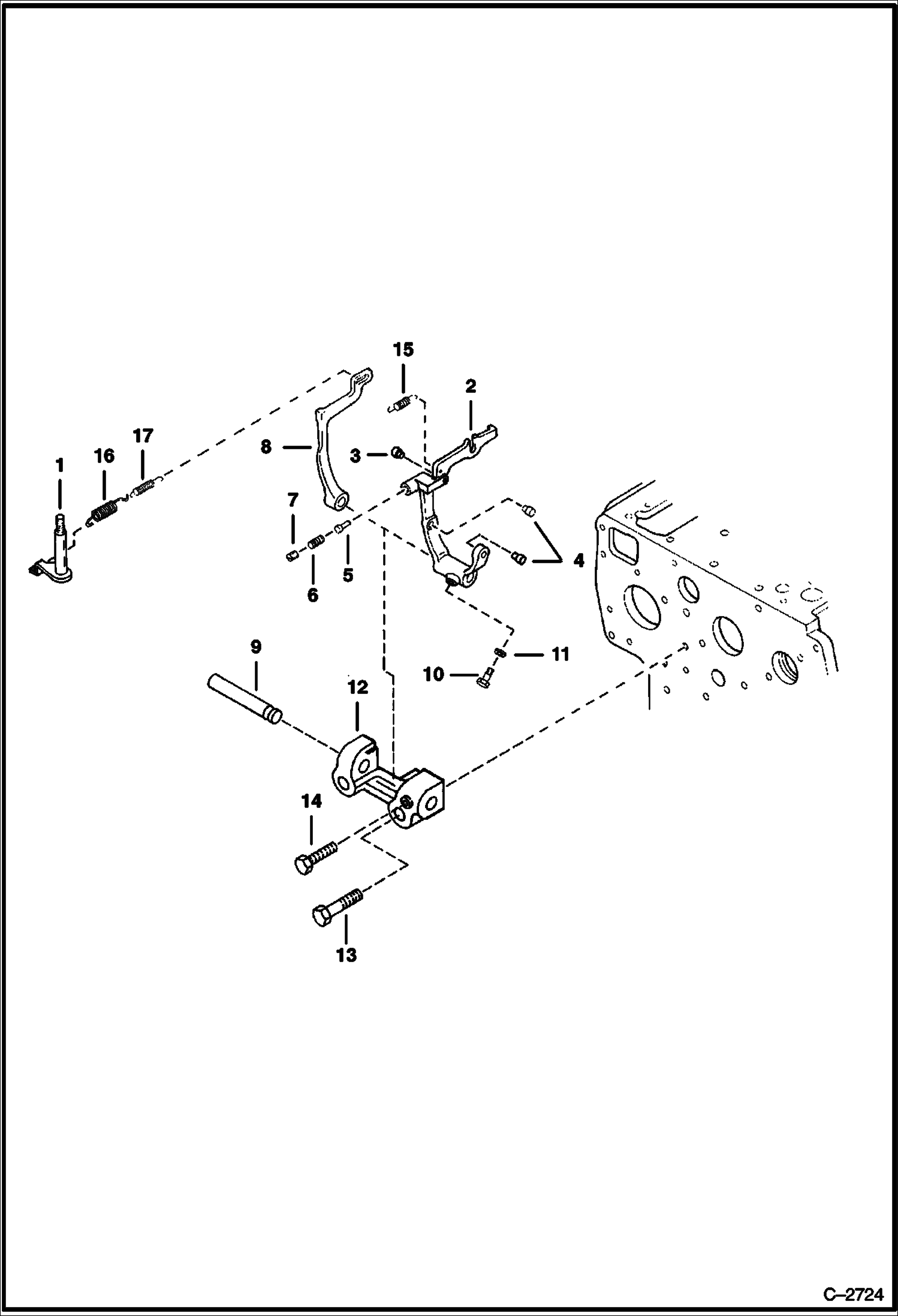 Схема запчастей Bobcat 400s - GOVERNOR GROUP (Kubota D750) (5618 11001- & 5619 11001-) POWER UNIT