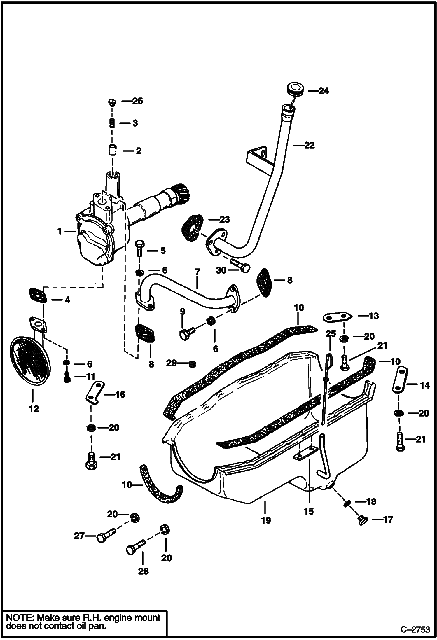 Схема запчастей Bobcat Articulated Loaders - LUBRICATION SYSTEM POWER UNIT