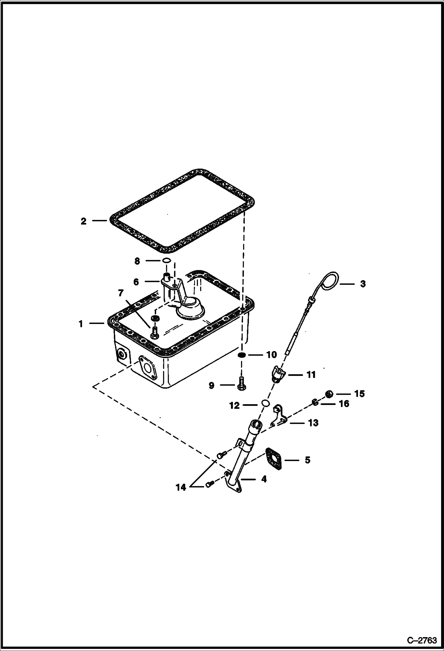 Схема запчастей Bobcat 400s - OIL PAN (Kubota D750) (5618 11001- & 5619 11001-) POWER UNIT