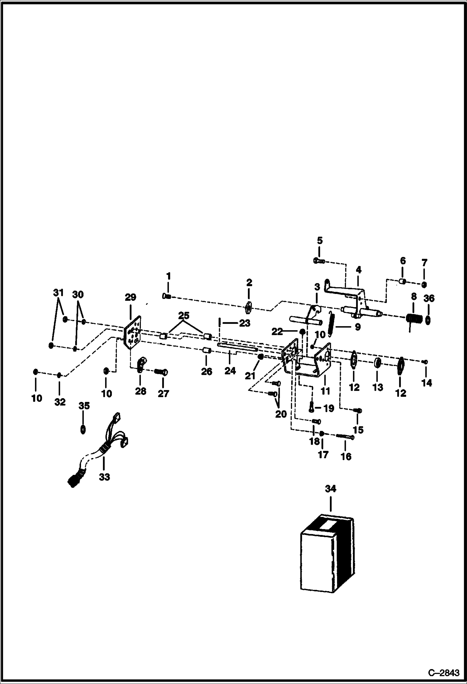 Схема запчастей Bobcat Articulated Loaders - CENTERING MECHANISM (S/N 11240 & Above) HYDROSTATIC SYSTEM