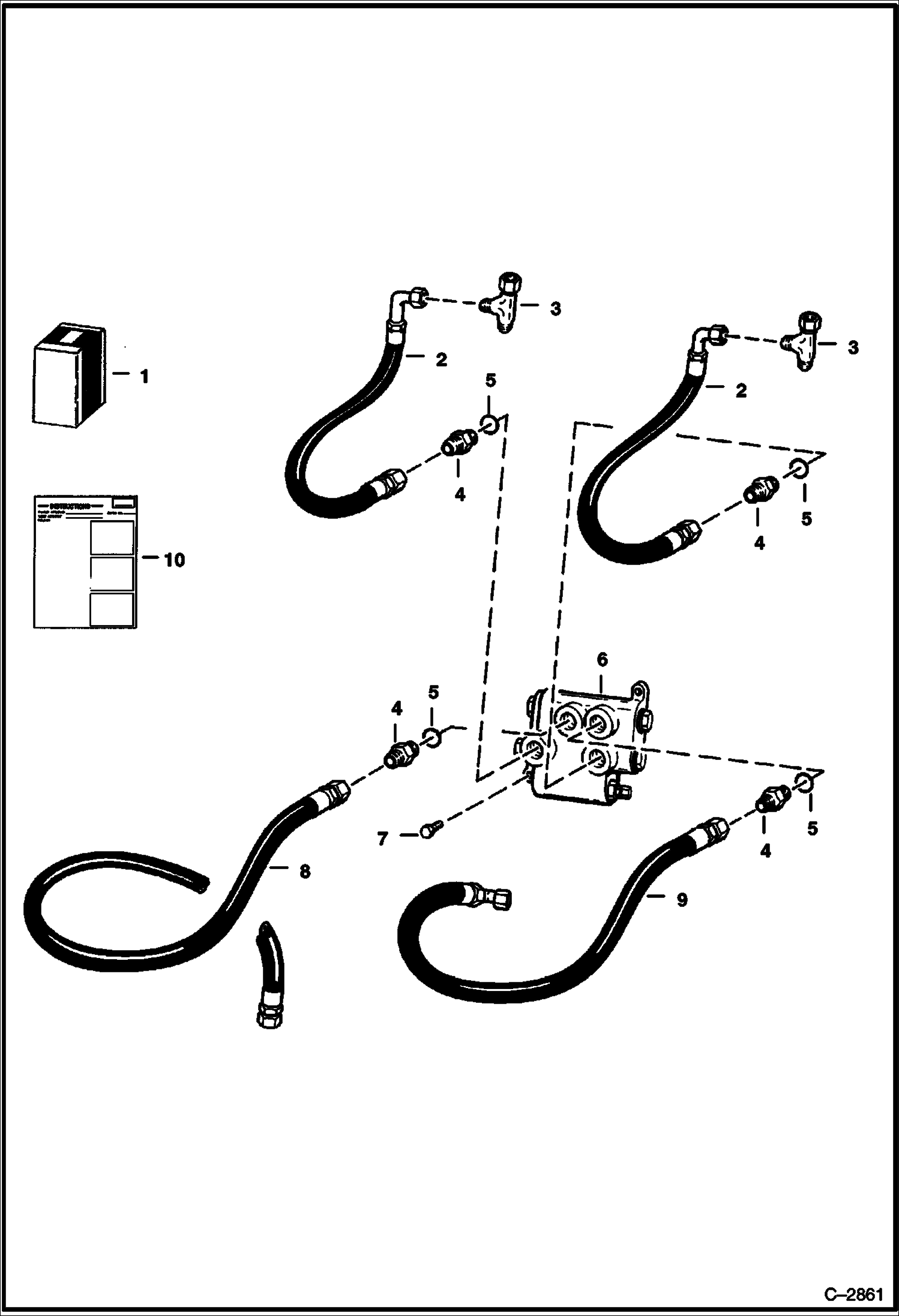 Схема запчастей Bobcat 500s - BUCKET POSITIONER VALVE KIT ACCESSORIES & OPTIONS