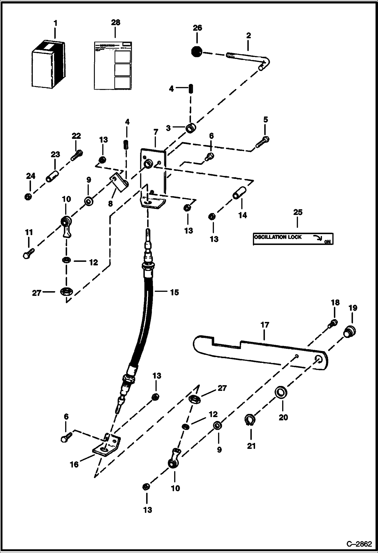 Схема запчастей Bobcat Articulated Loaders - OSCILLATION LOCK KIT ACCESSORIES & OPTIONS