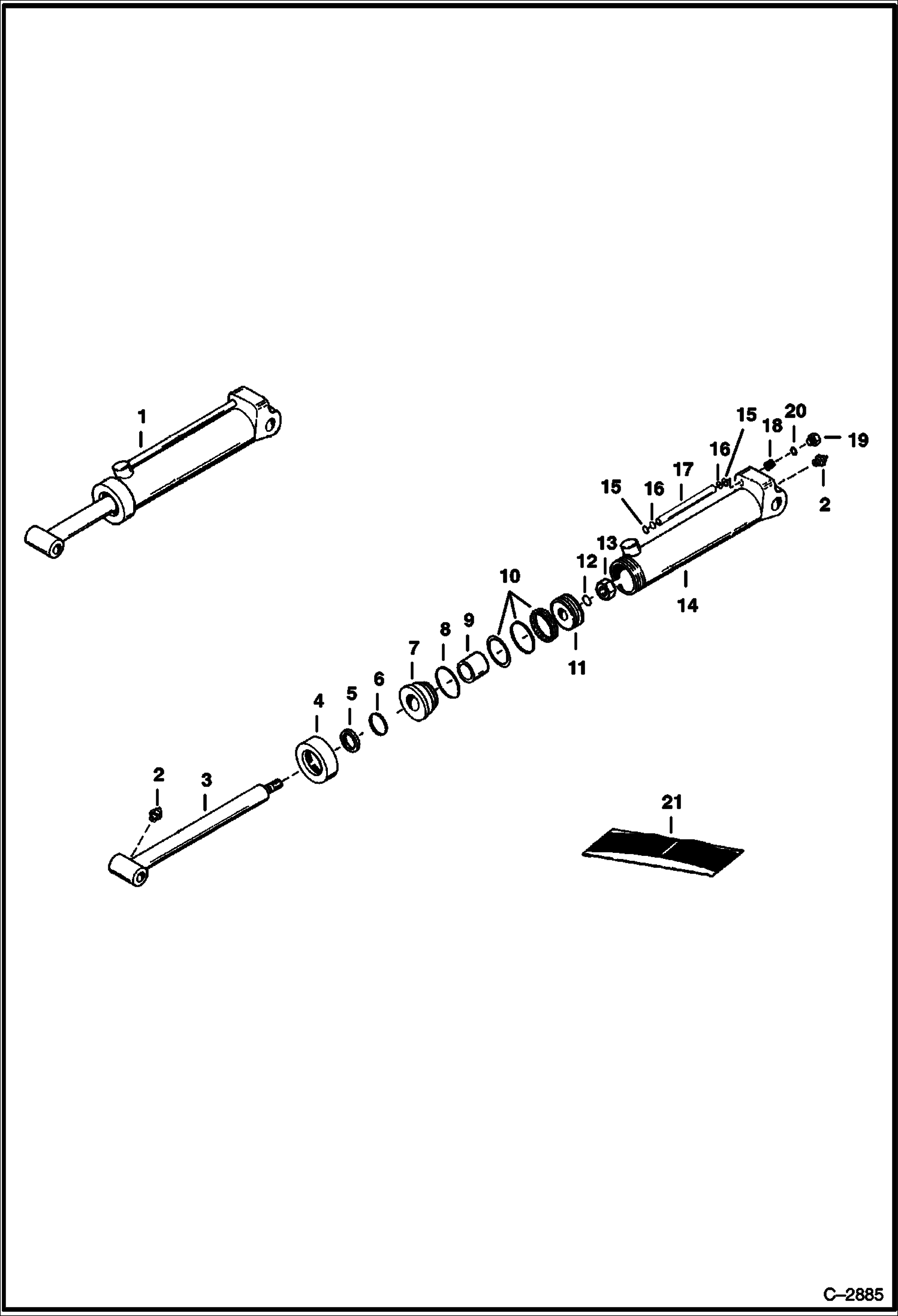 Схема запчастей Bobcat BACKHOE - BACKHOE (Boom, Bucket & Dipperstick Cylinder) (Lantex) (908) 908 BACKHOE