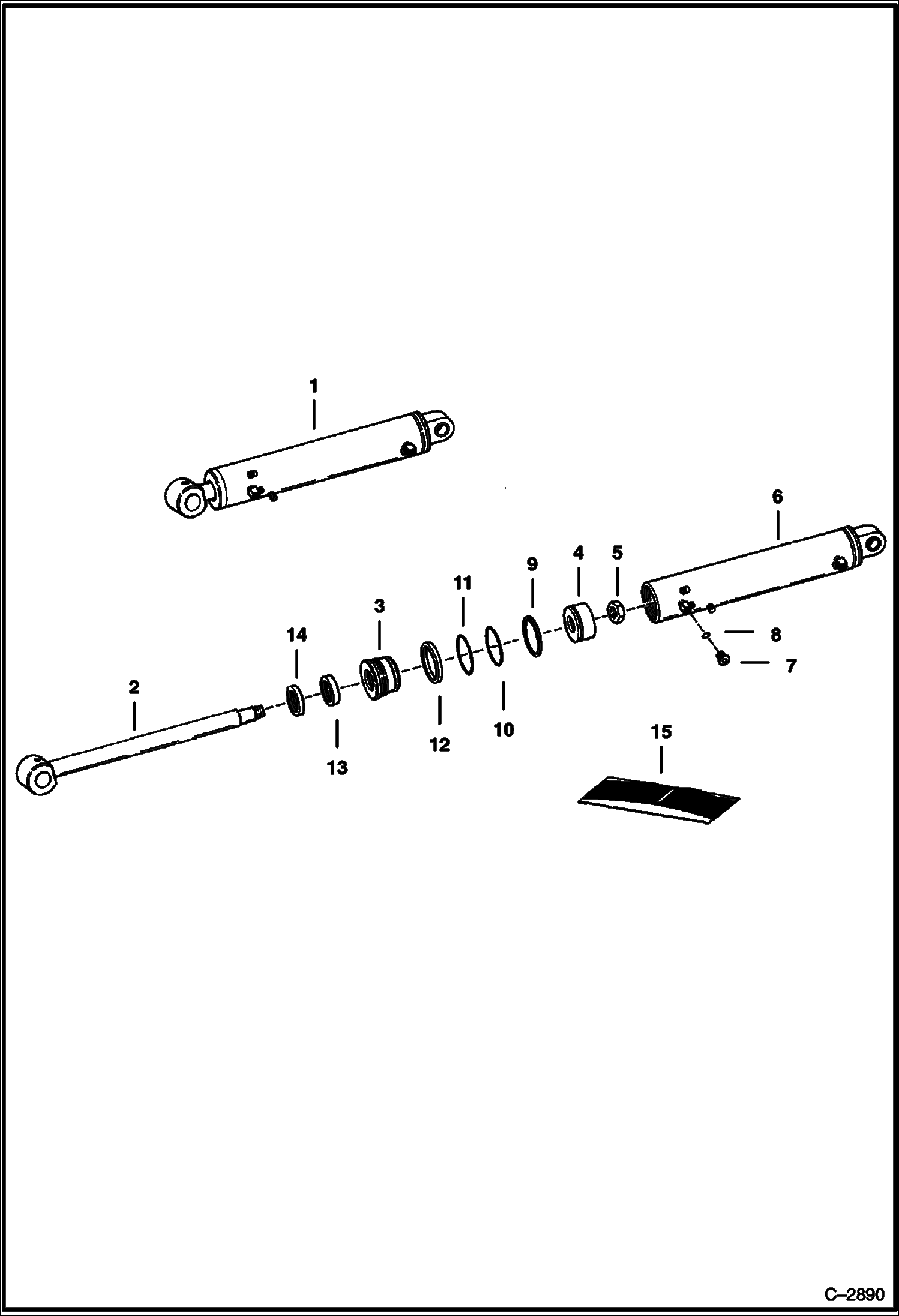 Схема запчастей Bobcat BACKHOE - BACKHOE (Stabilizer Cylinder) (3.00 Bore) (913) 913 BACKHOE