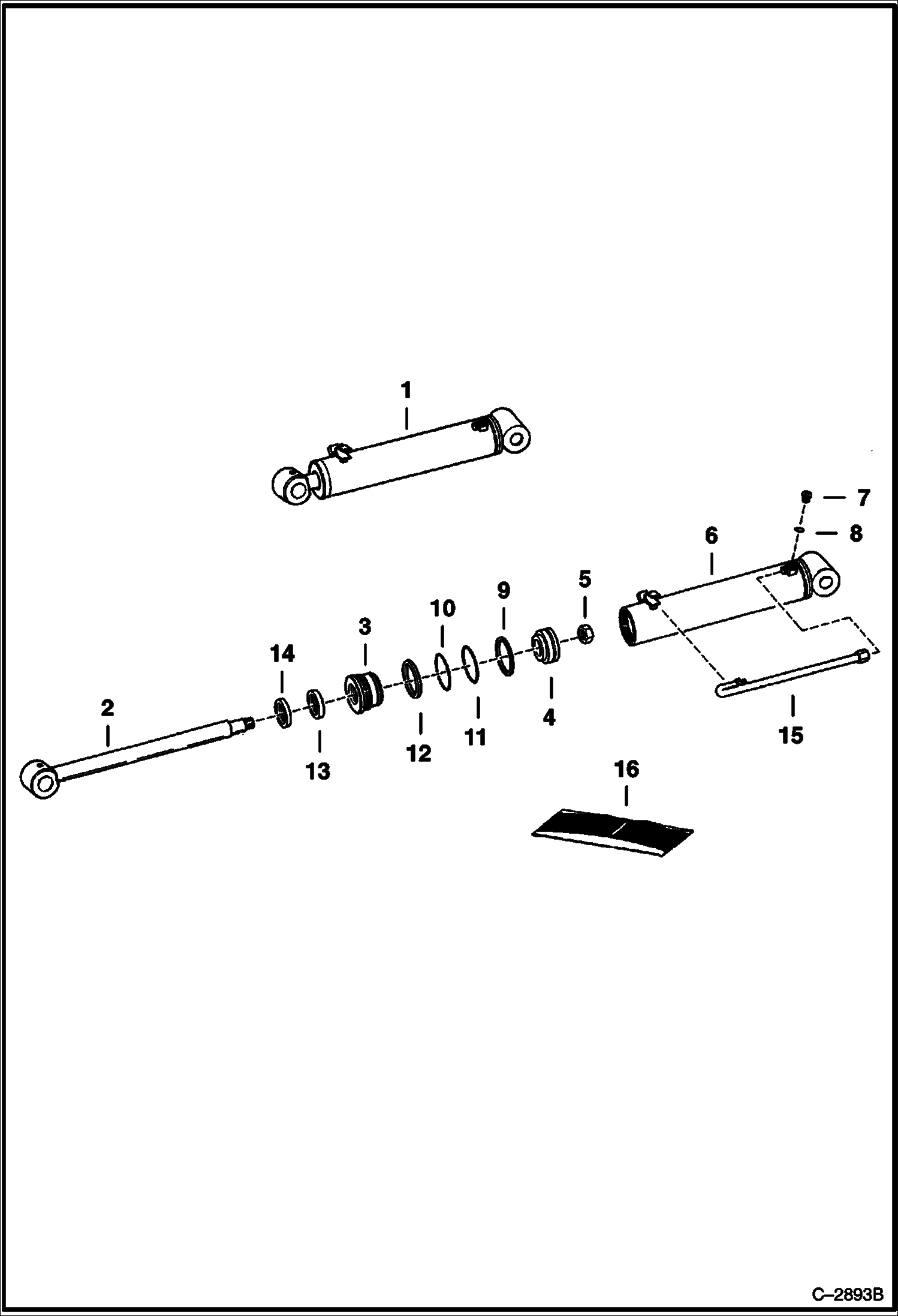 Схема запчастей Bobcat GRAPPLES - CYLINDER - 943 & 953 Grapple Fork Loader