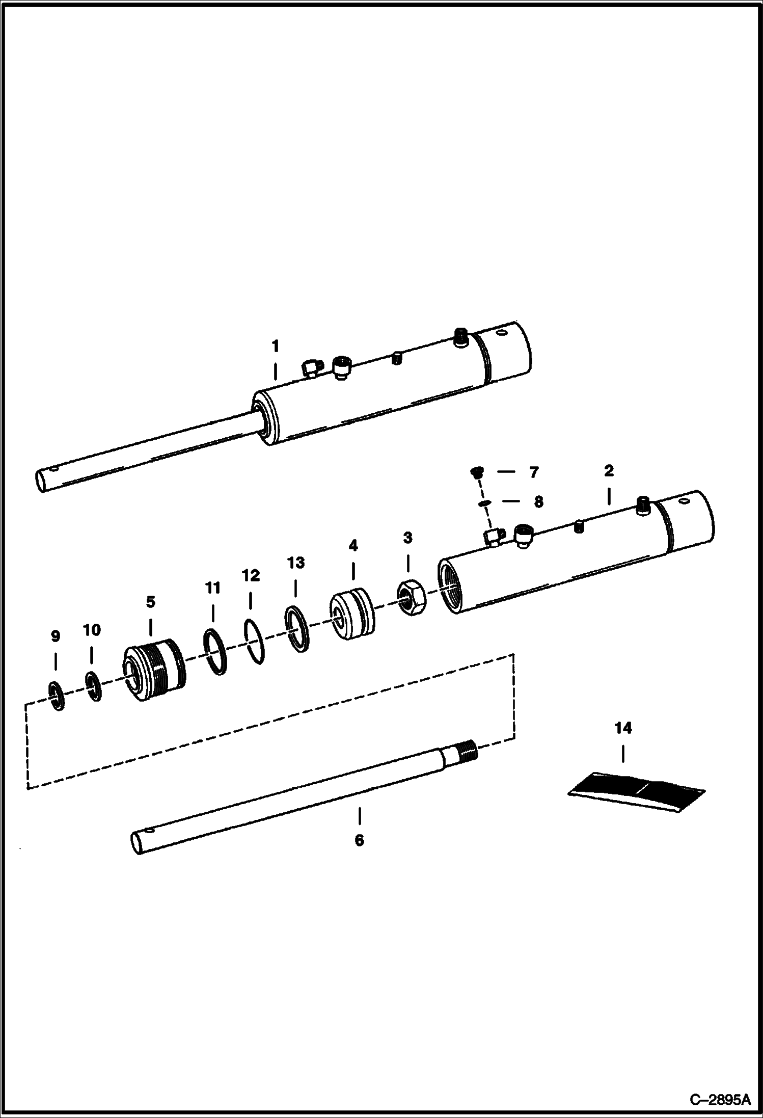 Схема запчастей Bobcat BACKHOE - BACKHOE (Mounting Cylinder) (913) 913 BACKHOE