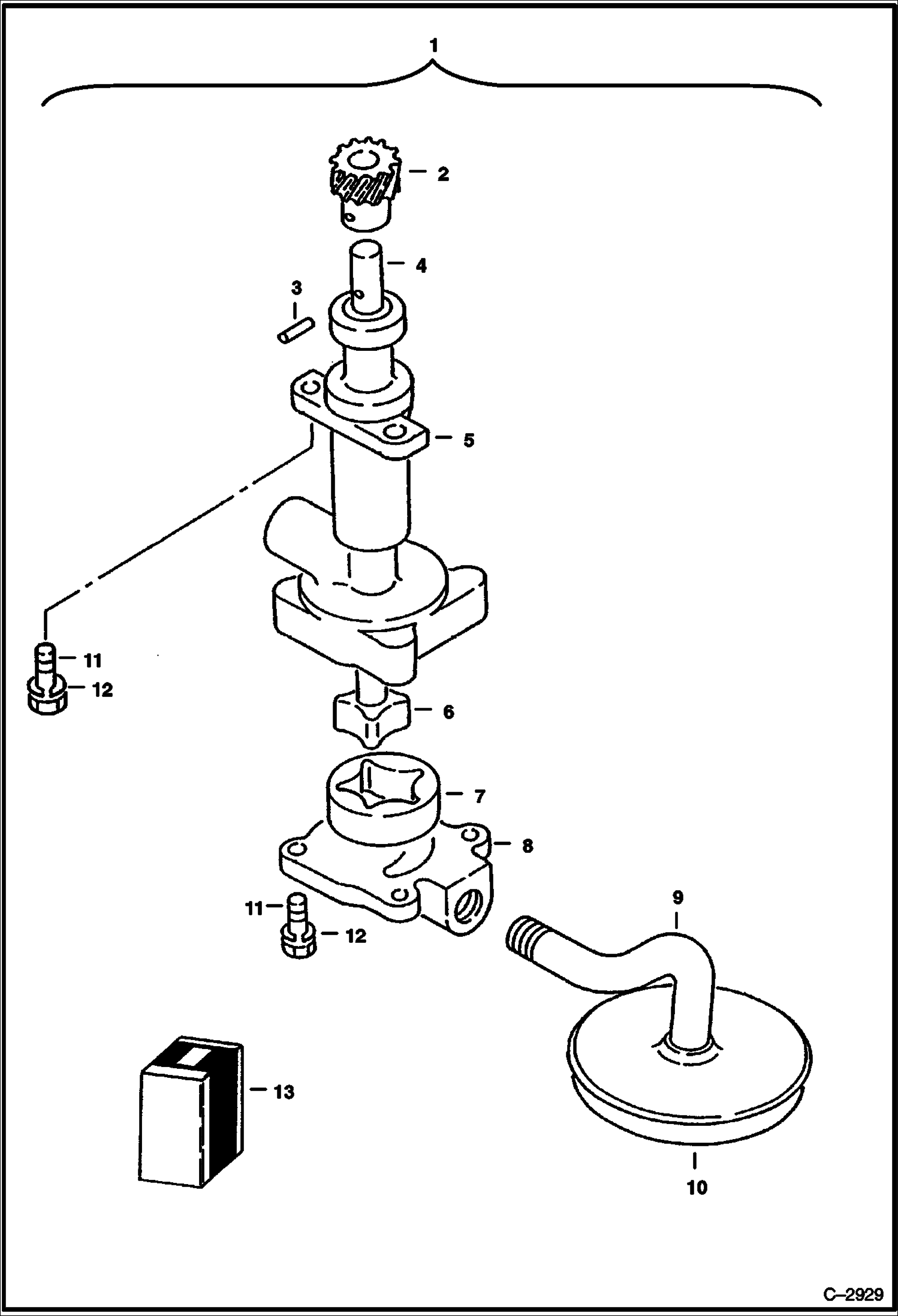 Схема запчастей Bobcat 800s - OIL PUMP POWER UNIT