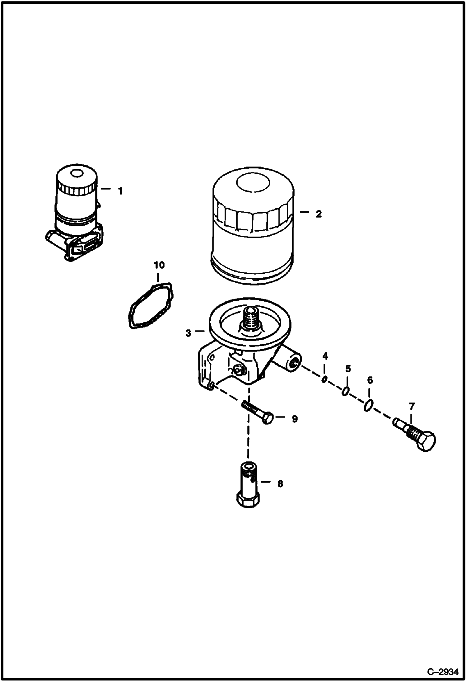 Схема запчастей Bobcat Feller Buncher - ENGINE OIL FILTER POWER UNIT