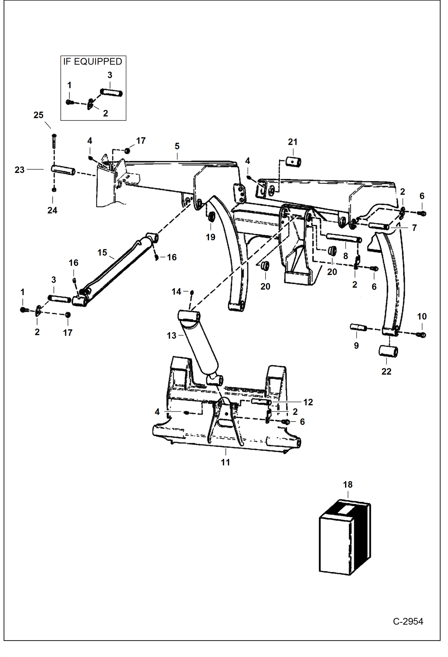 Схема запчастей Bobcat 400s - LIFT ARMS & BOB-TACH MAIN FRAME