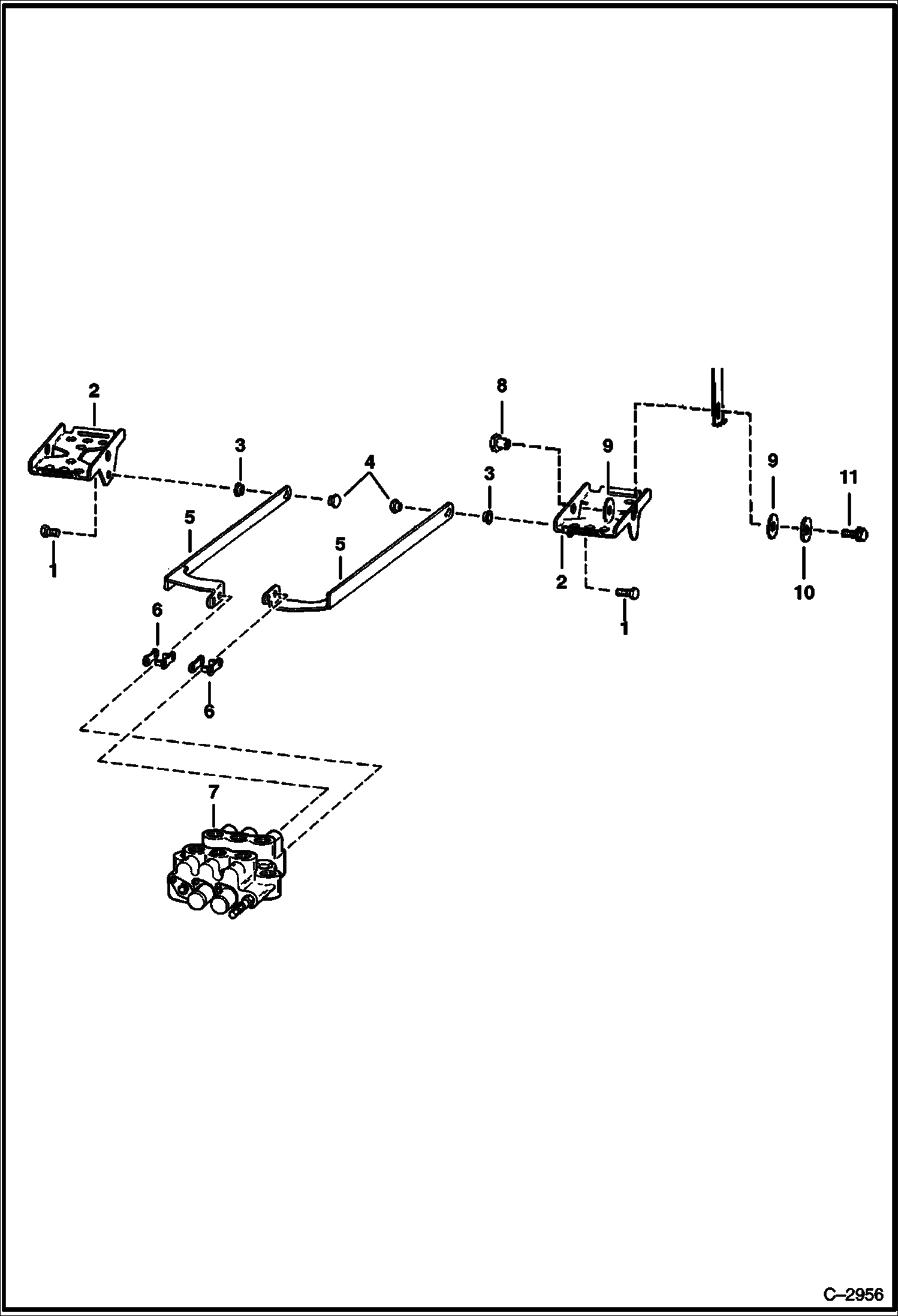 Схема запчастей Bobcat 400s - CONTROL PEDALS HYDRAULIC SYSTEM