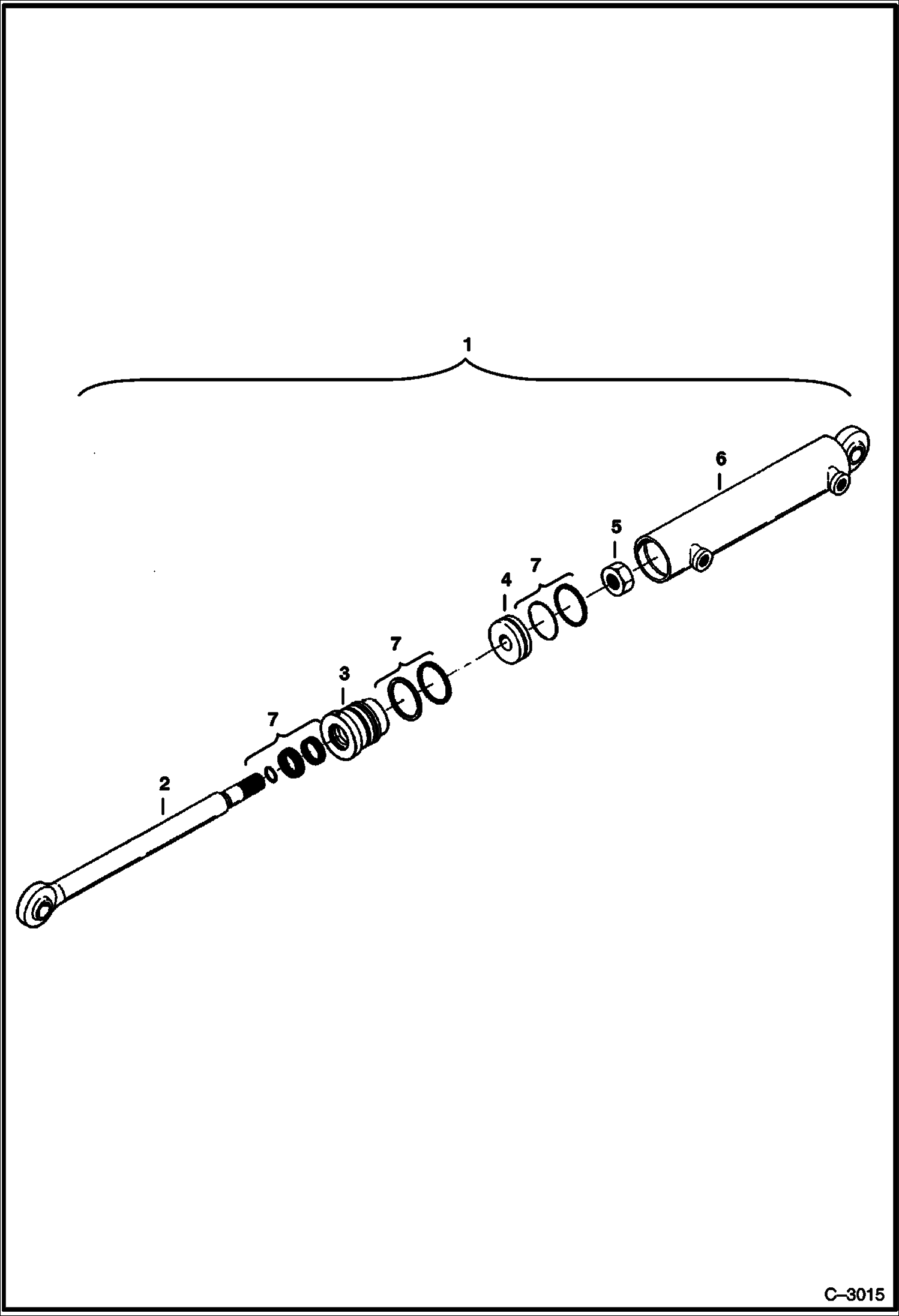 Схема запчастей Bobcat GRADER - GRADER (Tilt Cylinder) (802700335 & Above) (231511101 & Above) Loader