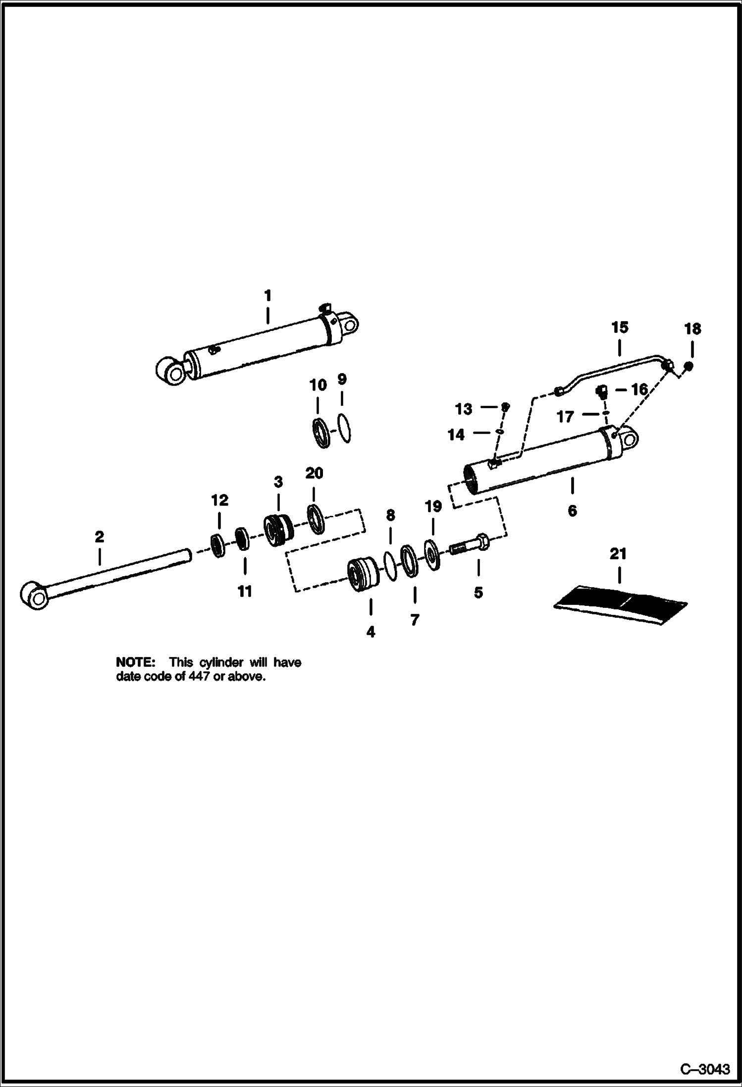 Схема запчастей Bobcat BACKHOE - BACKHOE (Boom Cylinder) (913) 913 BACKHOE