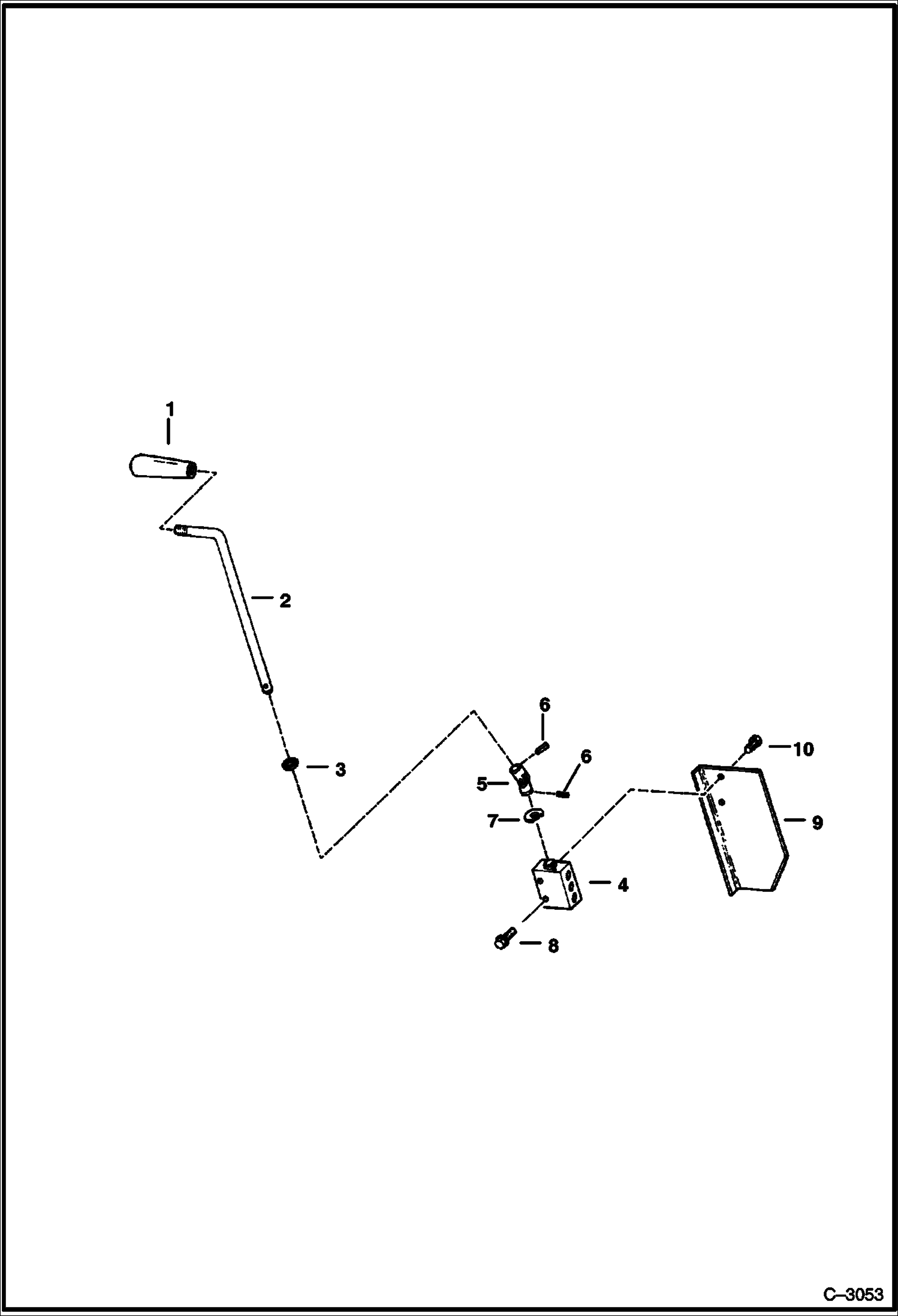Схема запчастей Bobcat Articulated Loaders - CONTROL LEVER (2-Speed - S/N 12001 Thru 12302) HYDROSTATIC SYSTEM