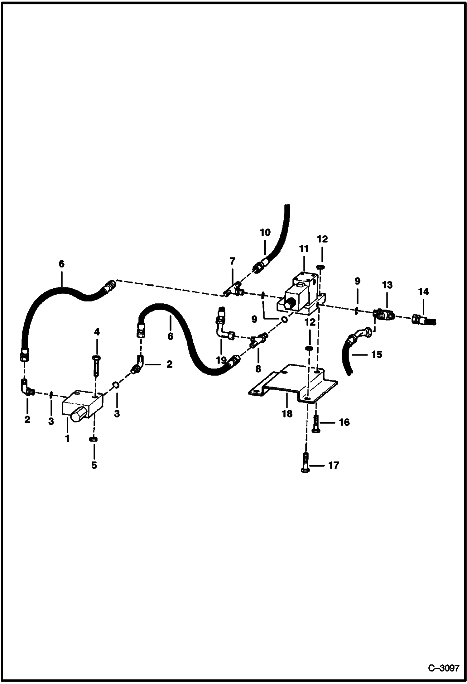 Схема запчастей Bobcat 800s - HIGH HORSEPOWER HYDRAULICS (External Relief Valve) ACCESSORIES & OPTIONS