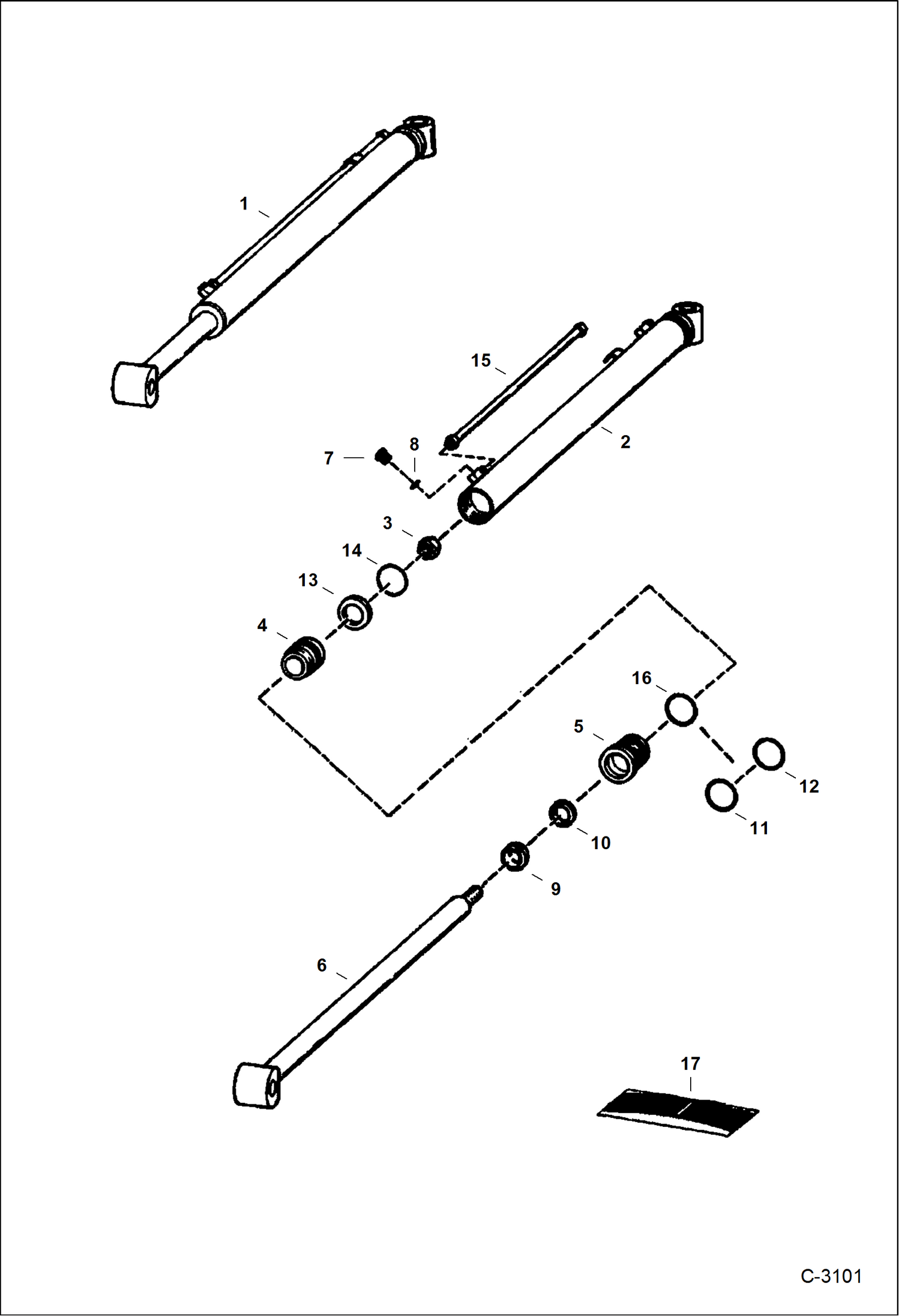 Схема запчастей Bobcat BACKHOE - CYLINDER STABILIZER 730S 730S BACKHOE