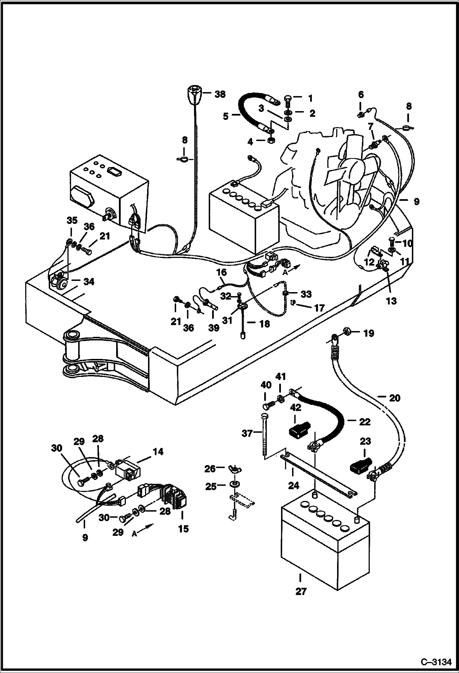 Схема запчастей Bobcat 220 - ELECTRICAL SYSTEM ELECTRICAL SYSTEM