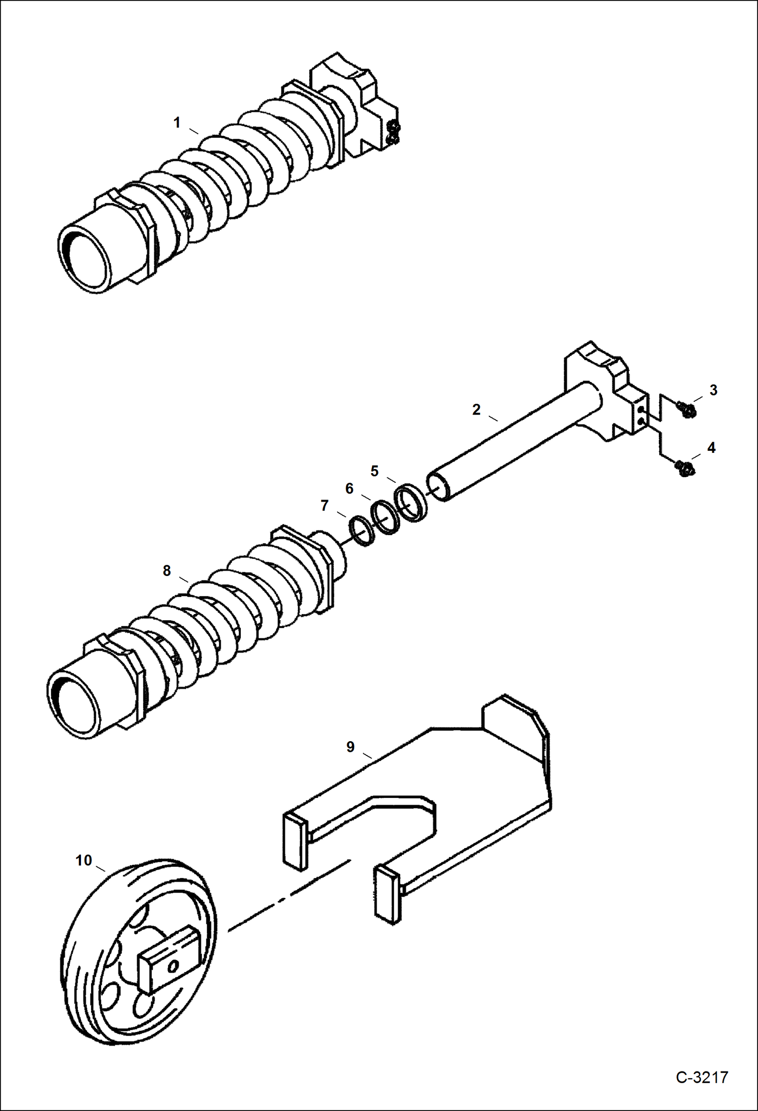 Схема запчастей Bobcat 225 - RECOIL SPRING UNDERCARRIAGE