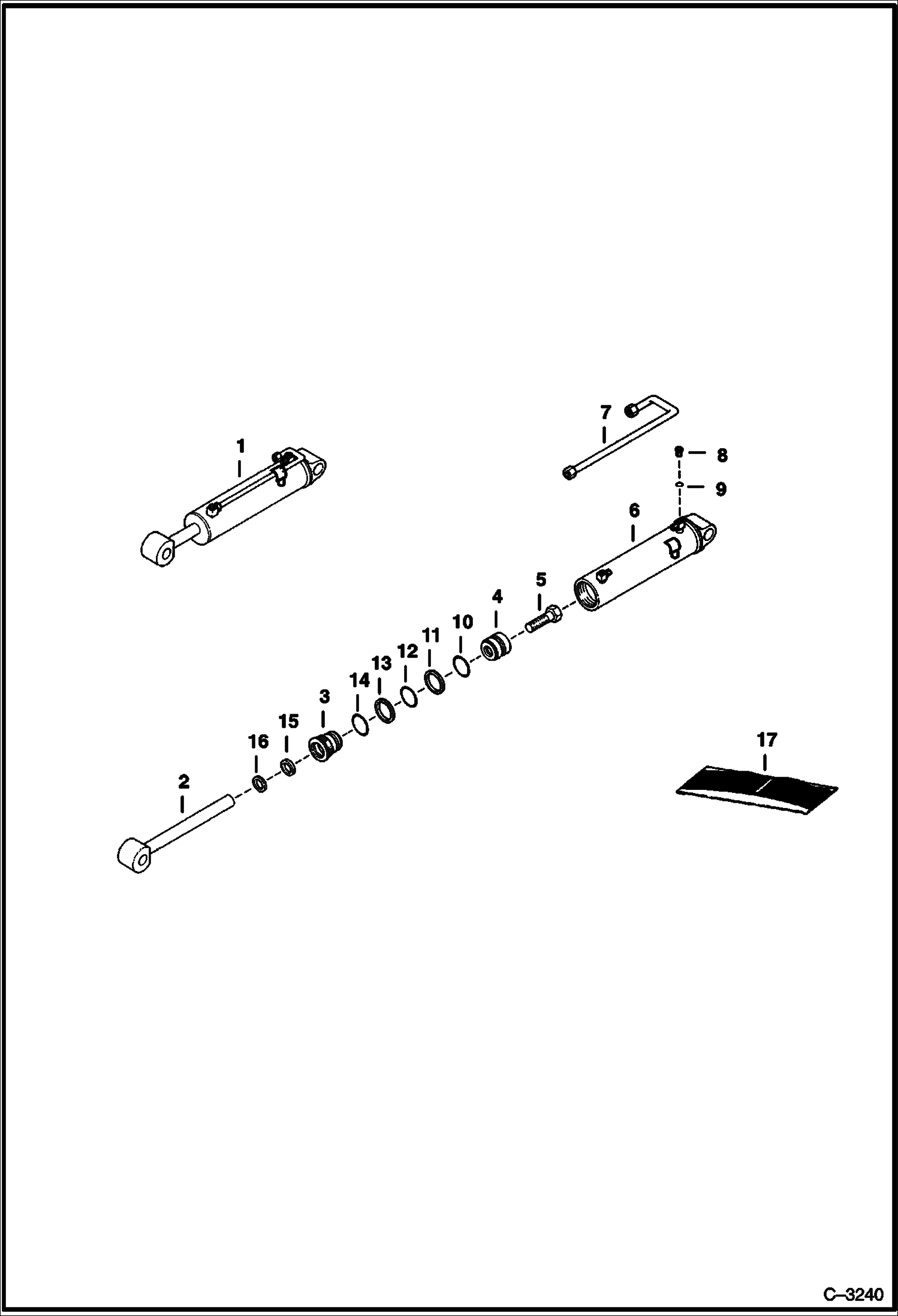 Схема запчастей Bobcat BACKHOE - BACKHOE (Dipper Cylinder) (2.4 Long Cyl Head) (607 7750) 607 BACKHOE