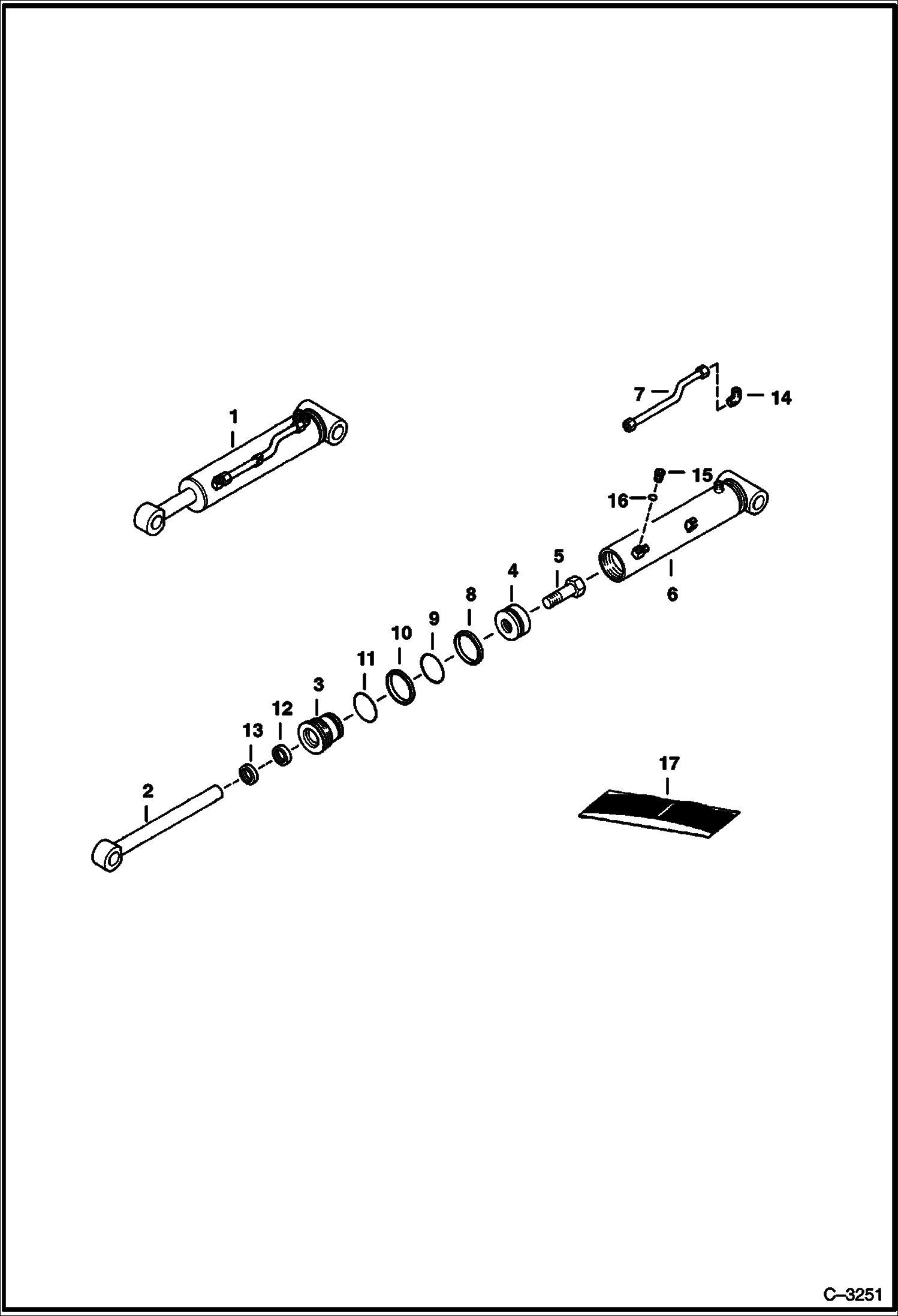 Схема запчастей Bobcat BACKHOE - BACKHOE (Stabilizer Cylinder) (W/Internal Threaded Rod & Bolt) (811 6300) 811/8811 BACKHOE