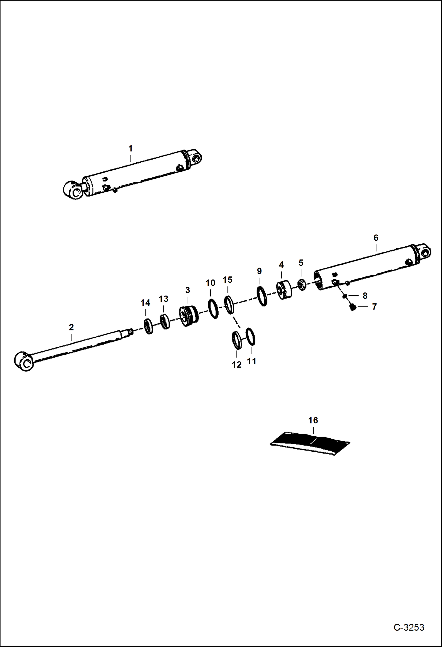 Схема запчастей Bobcat BACKHOE - BACKHOE (Stabilizer Cylinder) (911C) 911C BACKHOE