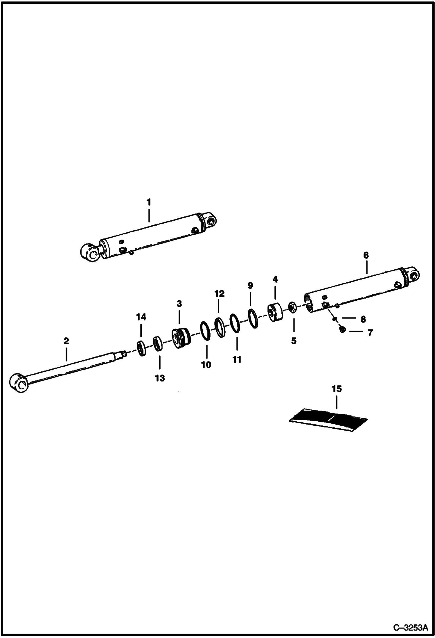 Схема запчастей Bobcat BACKHOE - BACKHOE (Stabilizer Cylinder) (3.25 Bore) (913) 913 BACKHOE