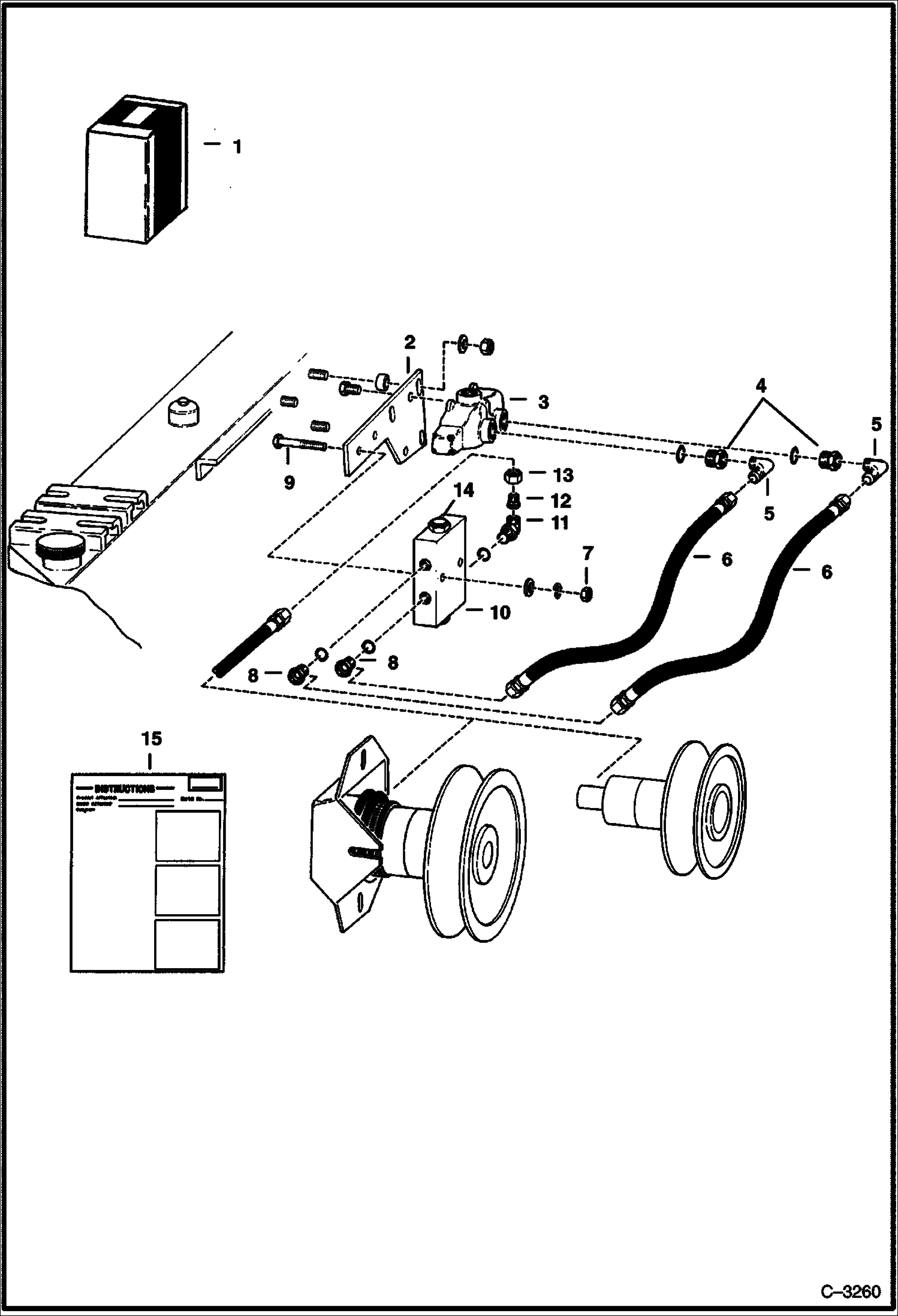 Схема запчастей Bobcat 600s - VARIABLE SPEED DRIVE CIRCUITRY HYDRAULIC SYSTEM