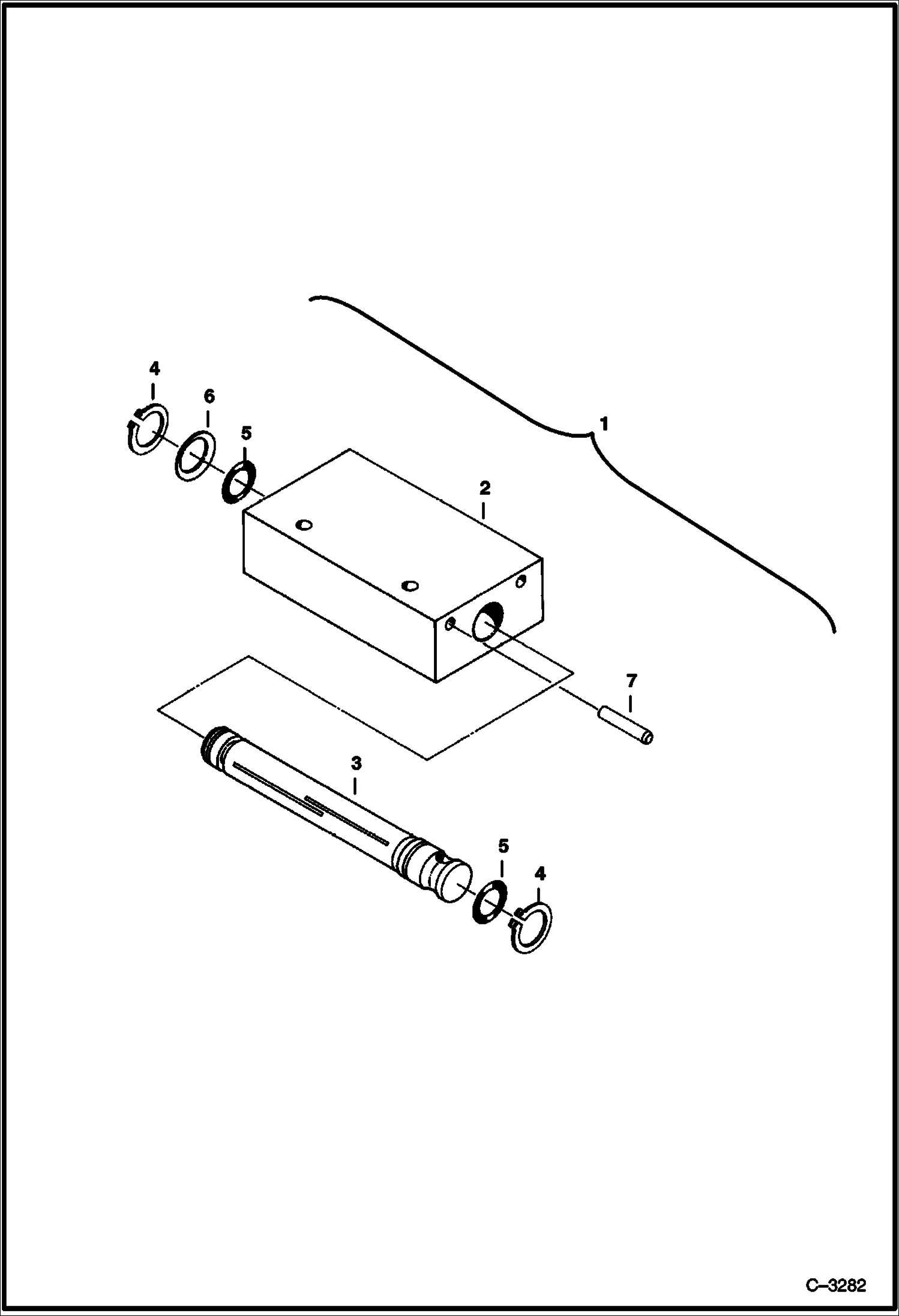 Схема запчастей Bobcat 331 - 2 SPEED VALVE HYDRAULIC SYSTEM