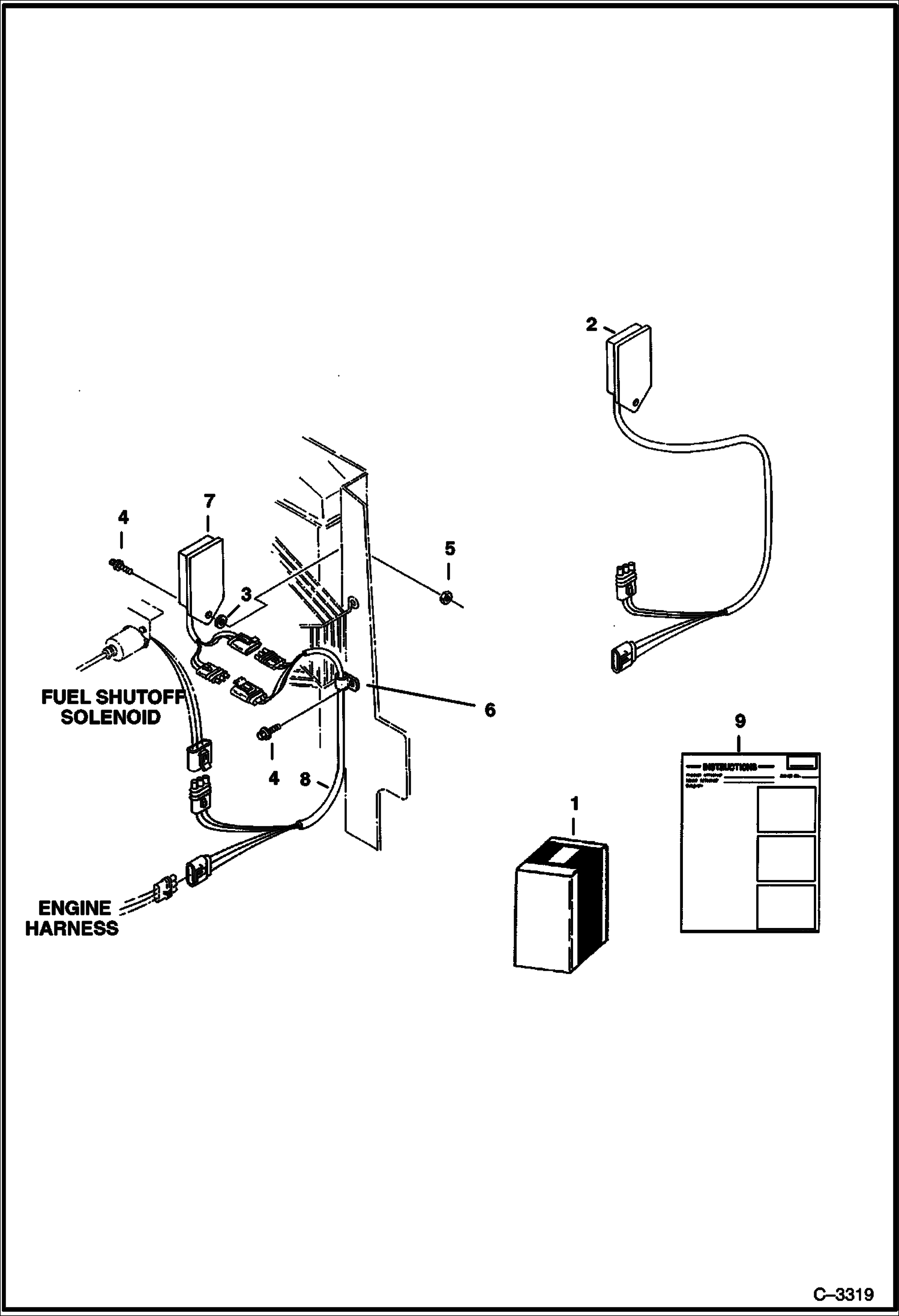 Схема запчастей Bobcat 231 - FUEL STOP TIMER KIT ACCESSORIES & OPTIONS