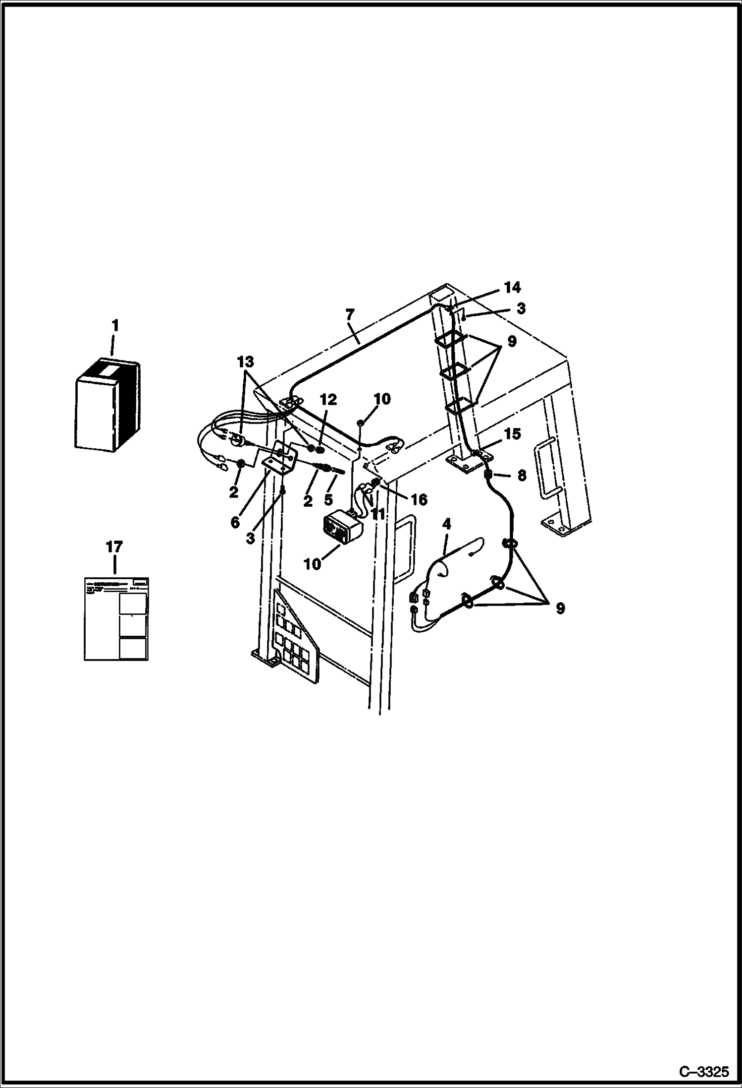 Схема запчастей Bobcat 220 - CANOPY LIGHT KIT ACCESSORIES & OPTIONS