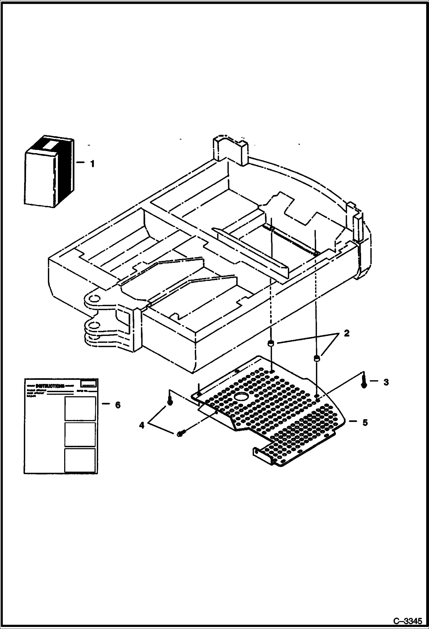 Схема запчастей Bobcat 325 - BELLY PAN KIT ACCESSORIES & OPTIONS