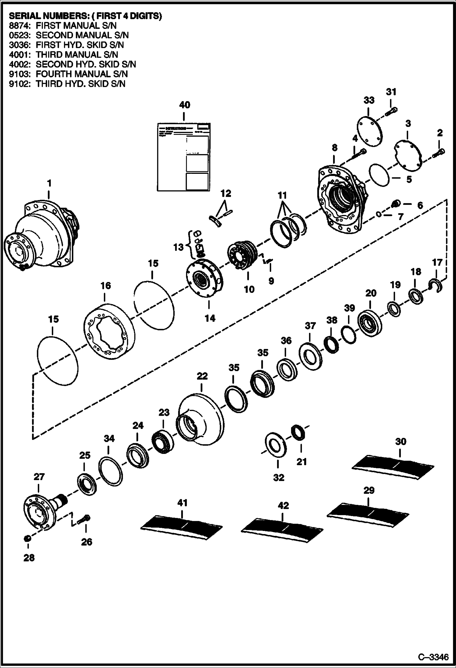 Схема запчастей Bobcat PLANERS - PLANER (Motor) (052300101 - 00719) (303600101 - 00115) Loader