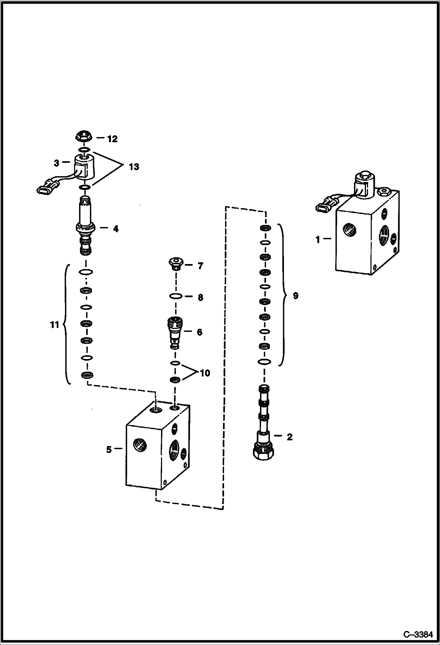 Схема запчастей Bobcat 900s - TILT LOCK VALVE HYDRAULIC SYSTEM