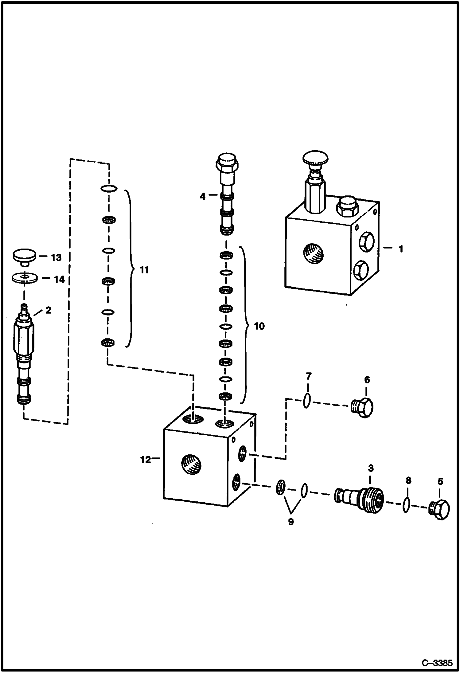 Схема запчастей Bobcat 900s - LIFT LOCK VALVE HYDRAULIC SYSTEM