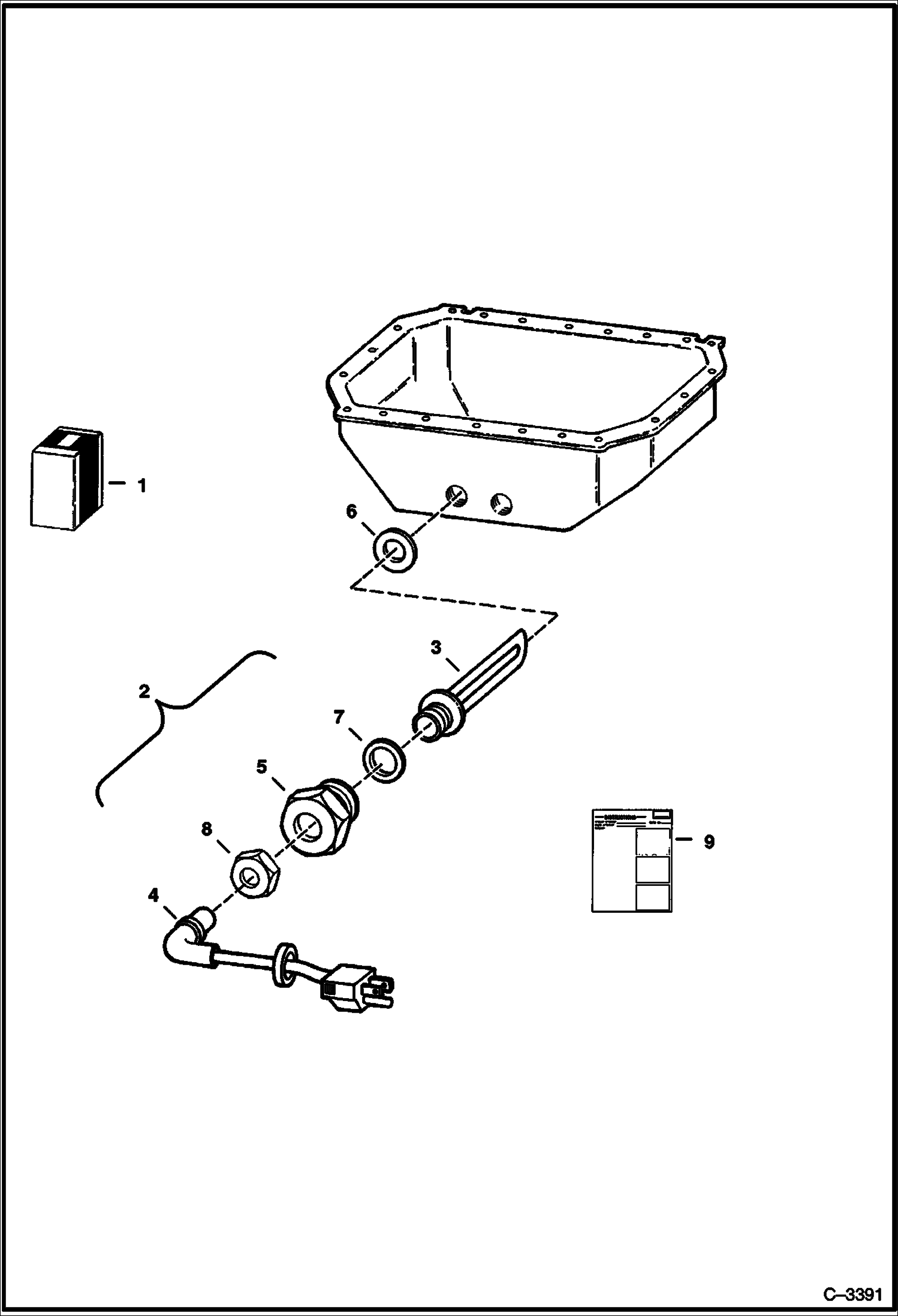 Схема запчастей Bobcat 800s - BLOCK HEATER (Oil Pan Installed) (120 Volt) ACCESSORIES & OPTIONS