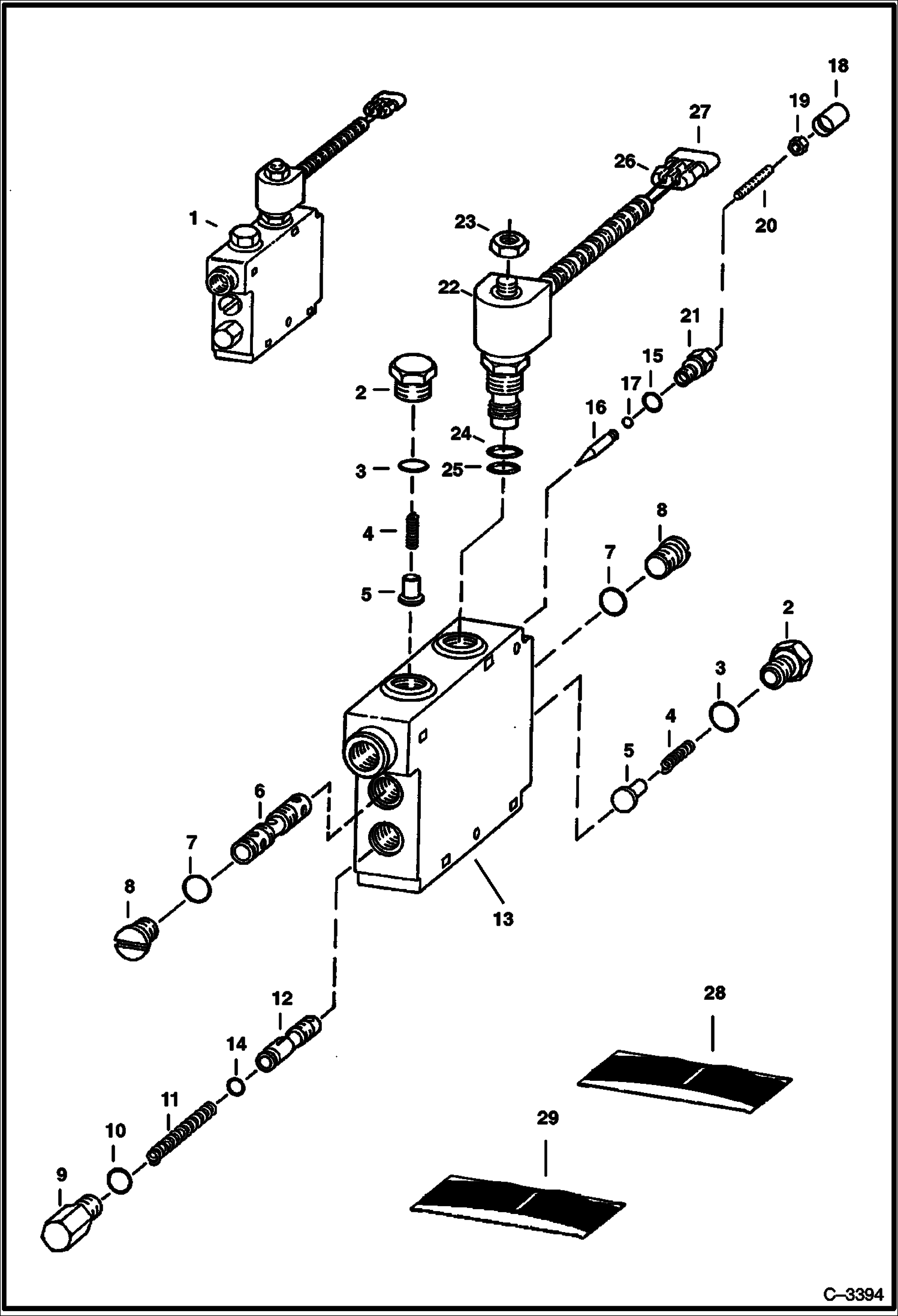 Схема запчастей Bobcat 900s - BUCKET POSITION VALVE HYDRAULIC SYSTEM