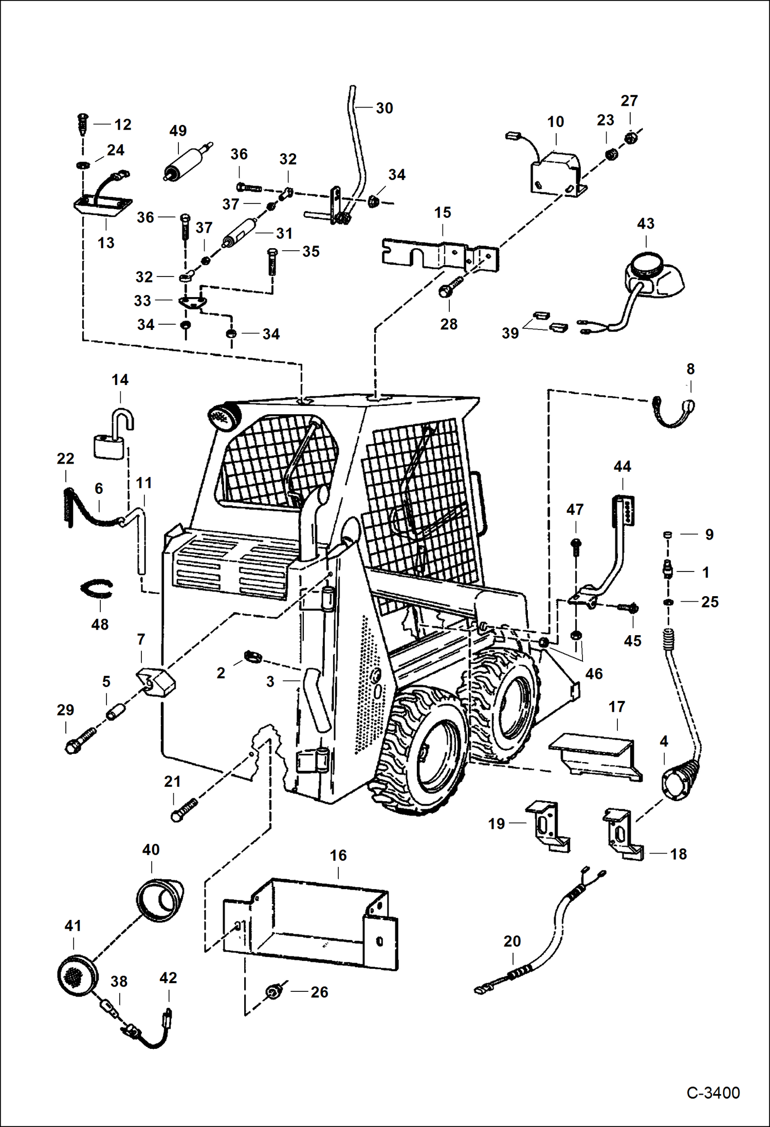 Схема запчастей Bobcat 400s - EUROPEAN ACCESSORIES ACCESSORIES & OPTIONS