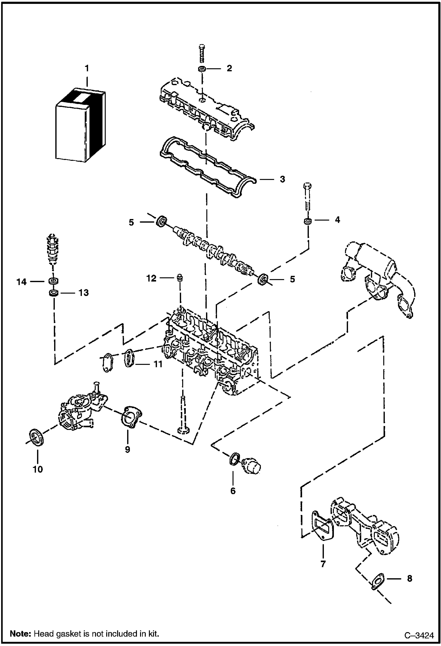 Схема запчастей Bobcat 600s - ENGINE & GASKET KITS (Peugeot XUD9) POWER UNIT