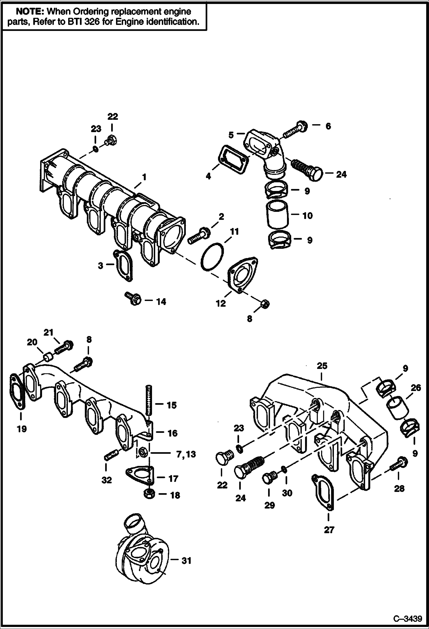 Схема запчастей Bobcat 800s - MANIFOLDS POWER UNIT