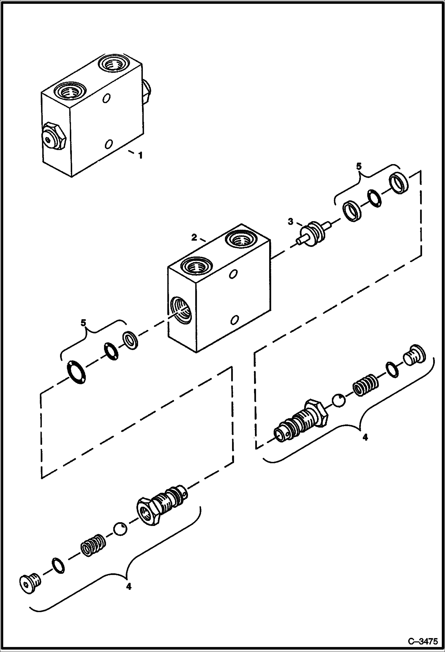 Схема запчастей Bobcat 337 - LOCK VALVE (Boom Swing) HYDRAULIC SYSTEM