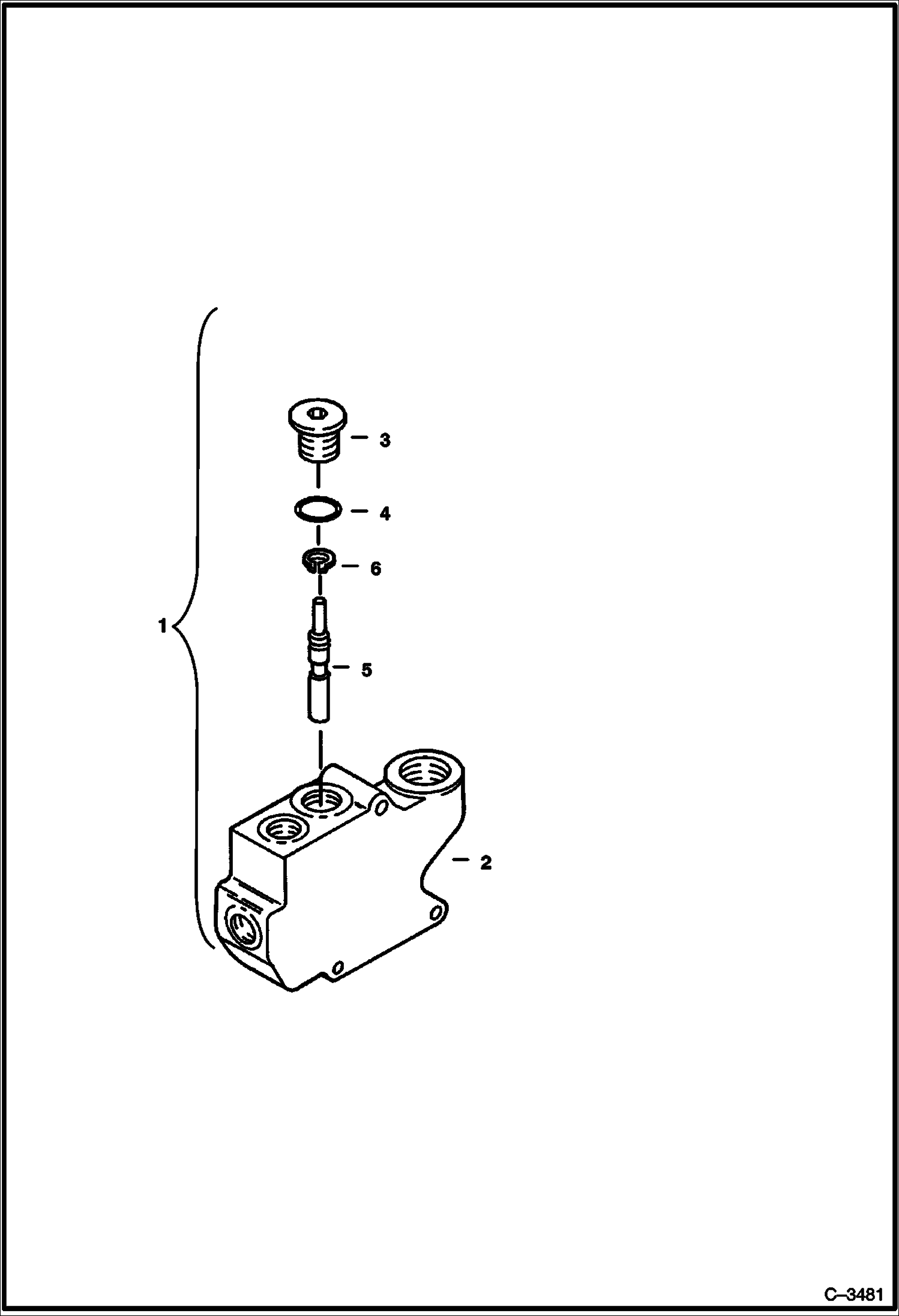 Схема запчастей Bobcat 341 - VALVE SECTION (Mid-Inlet - Isolator Valve) HYDRAULIC SYSTEM