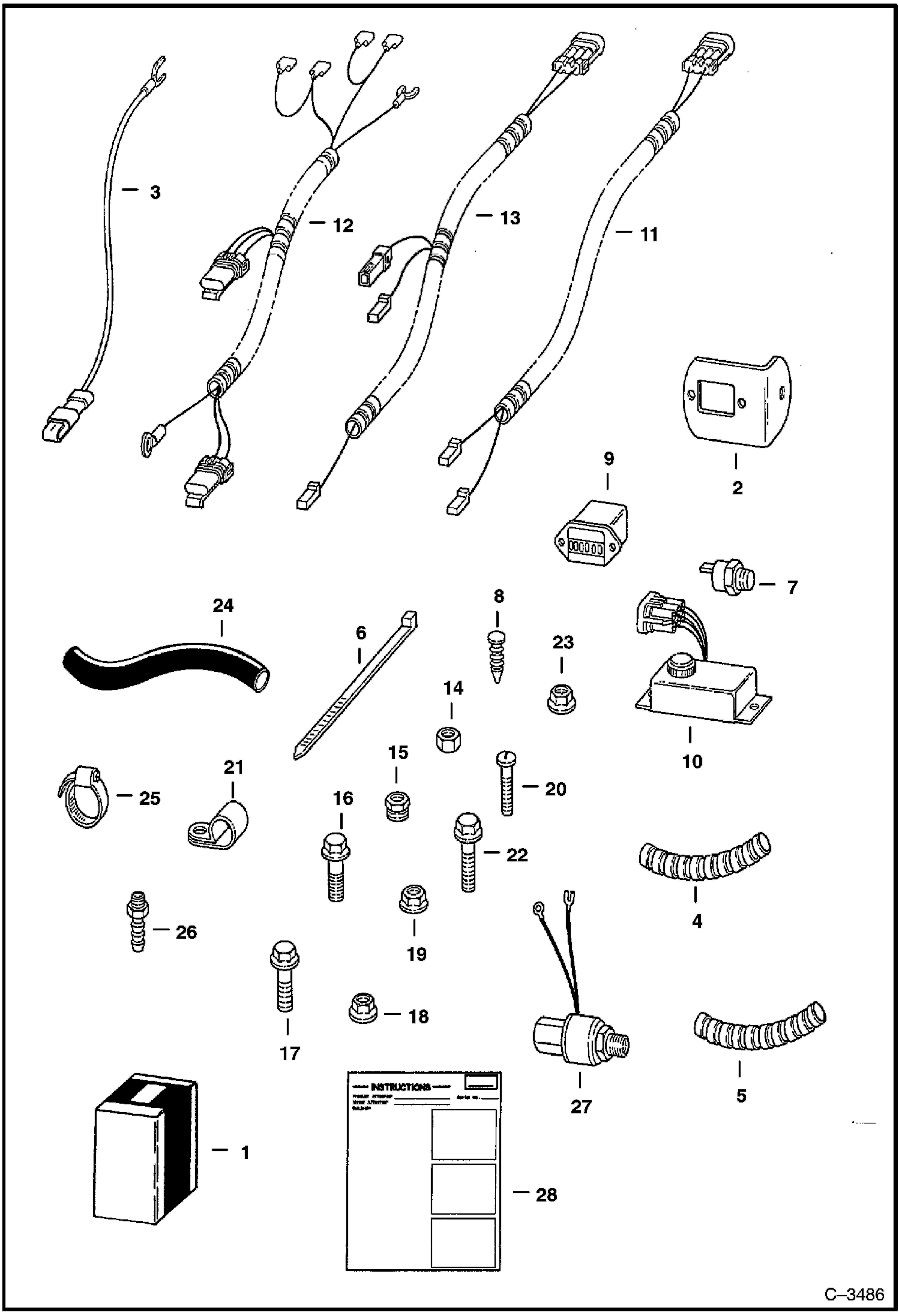 Схема запчастей Bobcat 500s - RENTAL KIT ACCESSORIES & OPTIONS