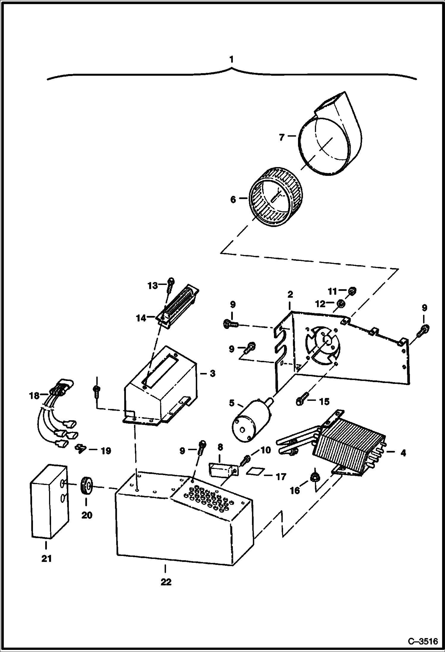 Схема запчастей Bobcat 800s - HEATER KIT - DUAL (Right Heater) ACCESSORIES & OPTIONS