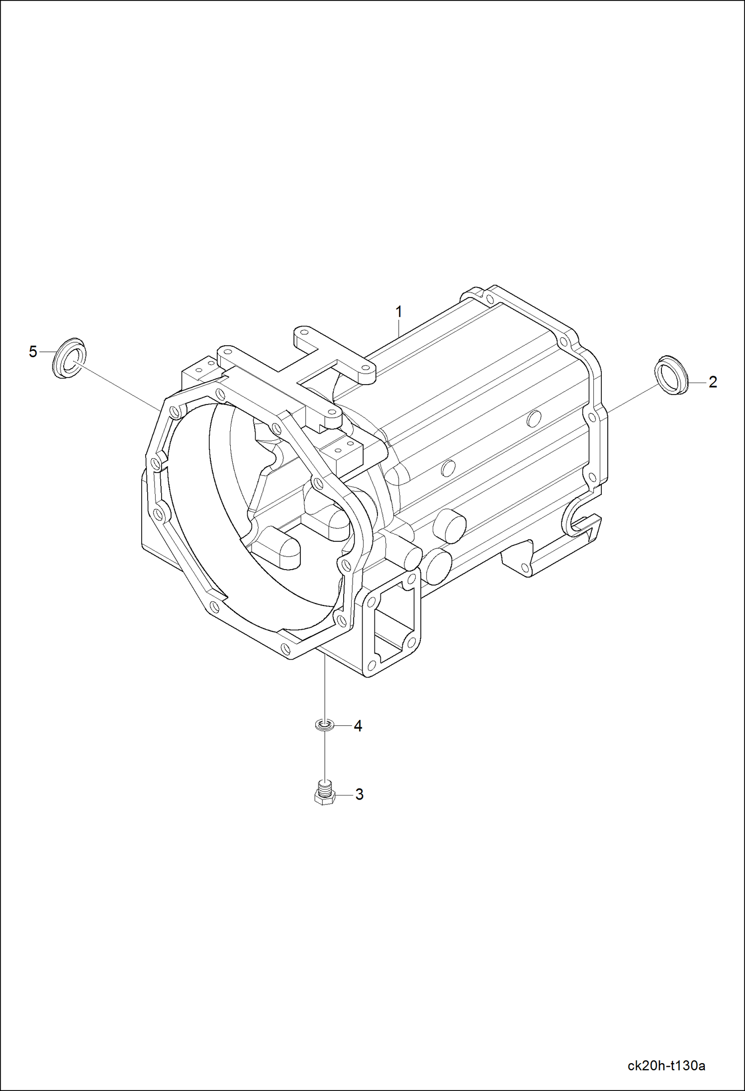 Схема запчастей Bobcat CT120 - CLUTCH HOUSING 1 GROUP DRIVE TRAIN