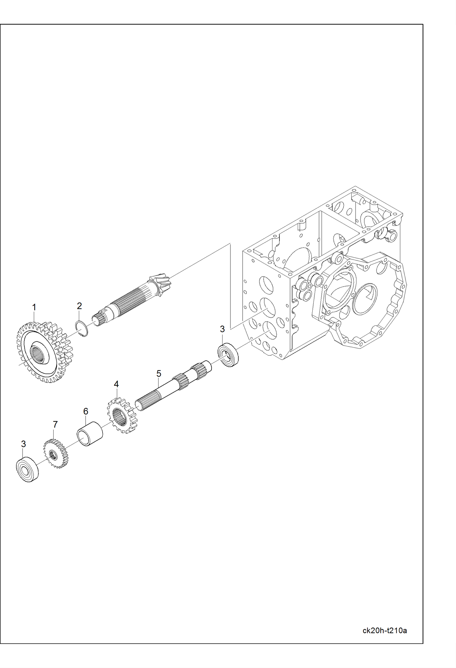 Схема запчастей Bobcat CT120 - HI-LOW SHIFT SHAFT GROUP DRIVE TRAIN