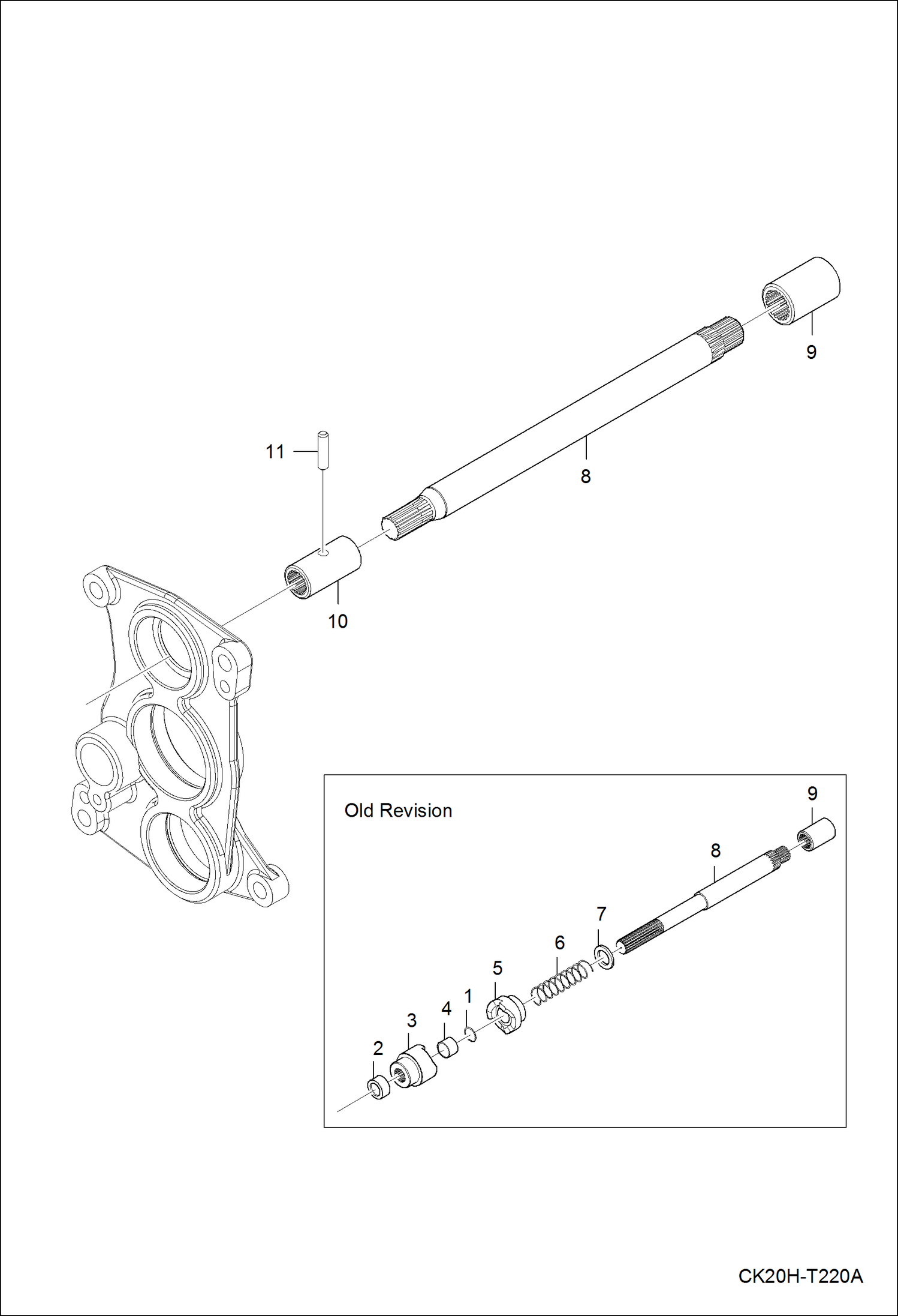 Схема запчастей Bobcat CT120 - PTO DRIVE SHAFT GROUP DRIVE TRAIN