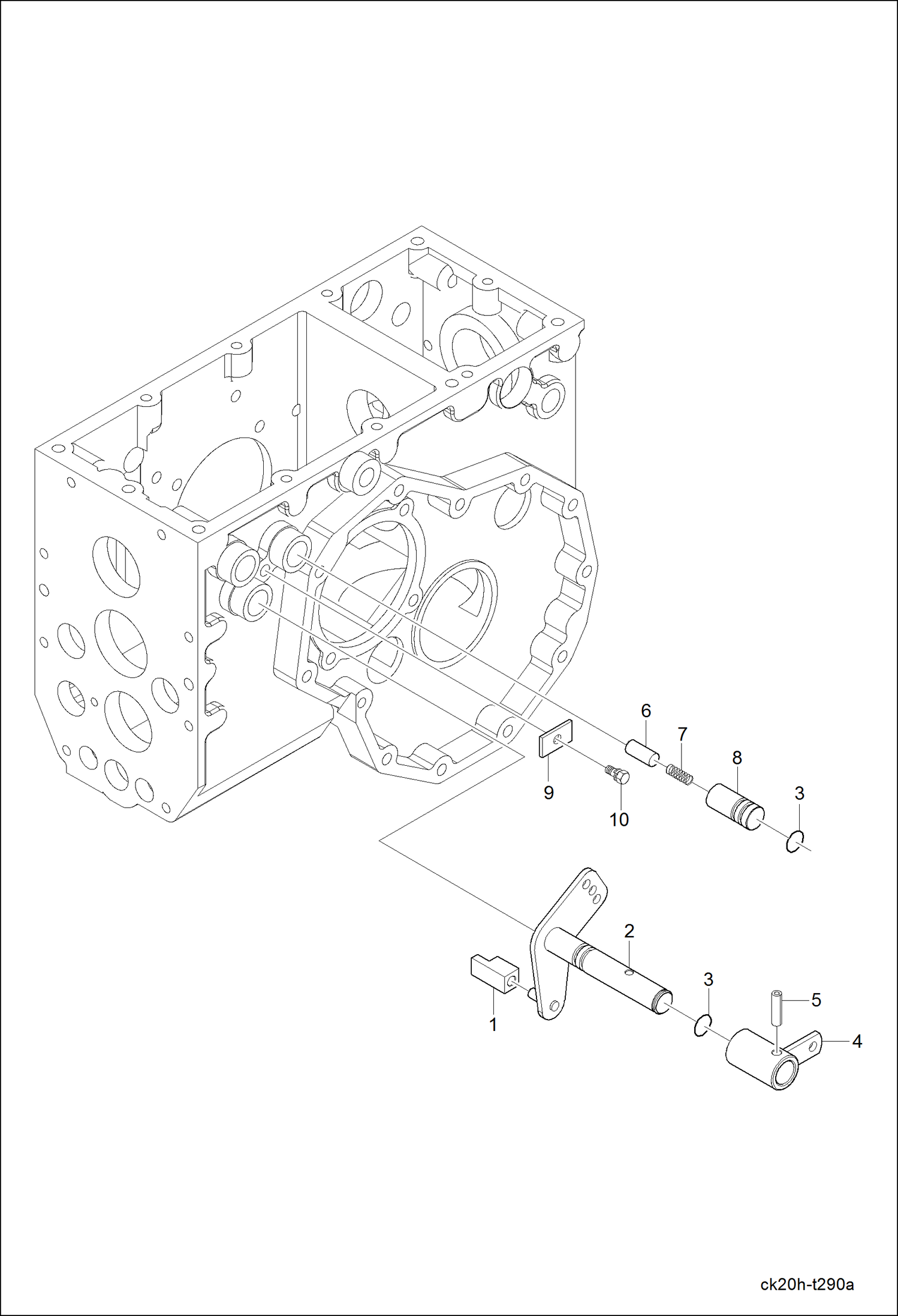 Схема запчастей Bobcat CT120 - HI-LOW SHIFT FORK GROUP DRIVE TRAIN