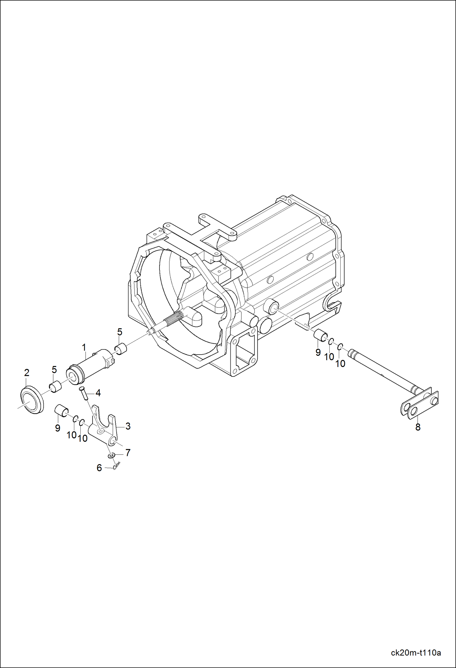 Схема запчастей Bobcat CT120 - CLUTCH LEVER GROUP DRIVE TRAIN