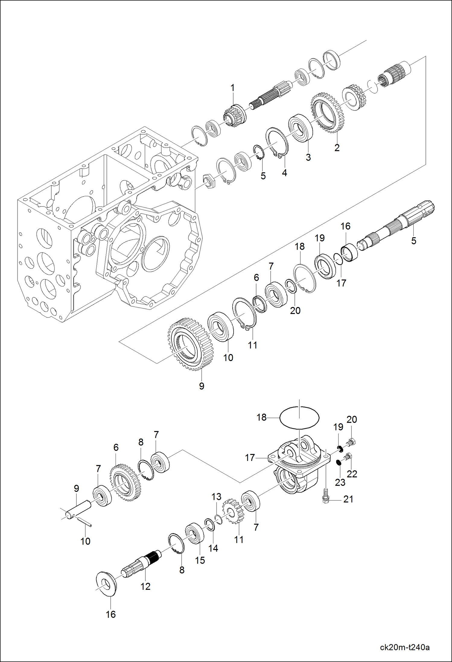 Схема запчастей Bobcat CT120 - MID PTO SHAFT GROUP ACCESSORIES & OPTIONS