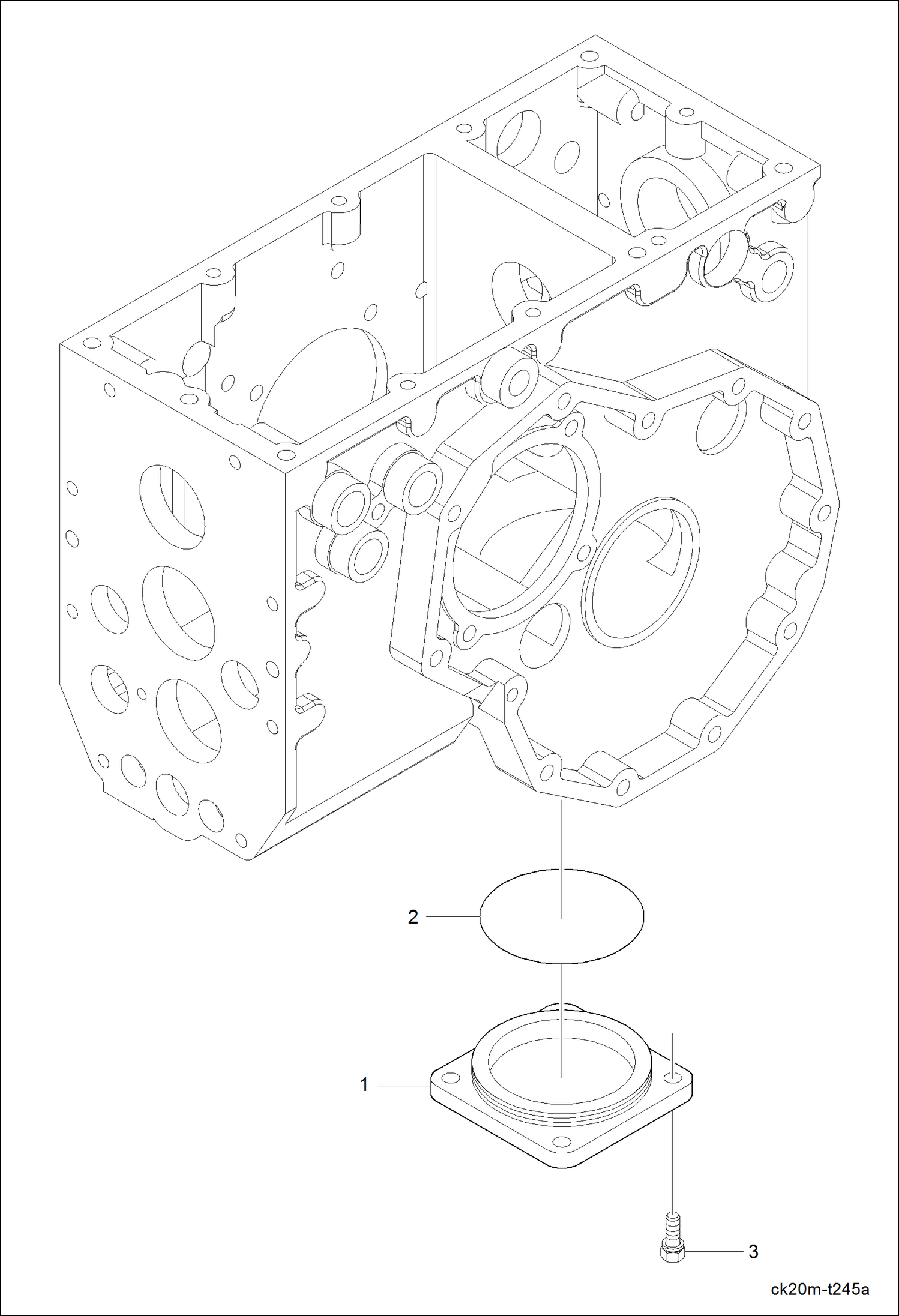 Схема запчастей Bobcat CT120 - COVER GROUP DRIVE TRAIN